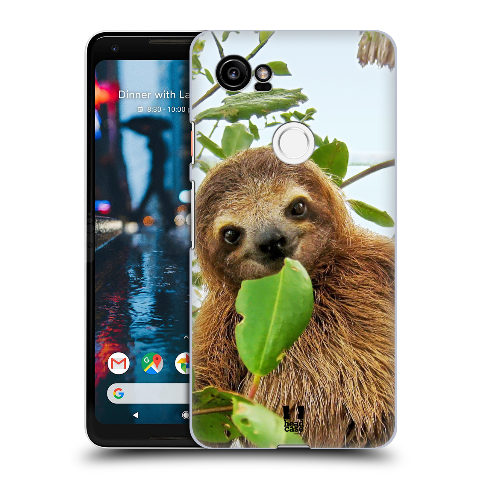HEAD CASE plastový obal na mobil Google Pixel 2 XL vzor slavná zvířata foto lenochod