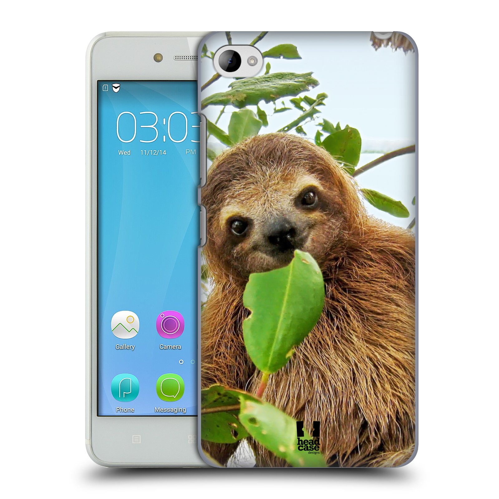 HEAD CASE pevný plastový obal na mobil LENOVO S90 vzor slavná zvířata foto lenochod