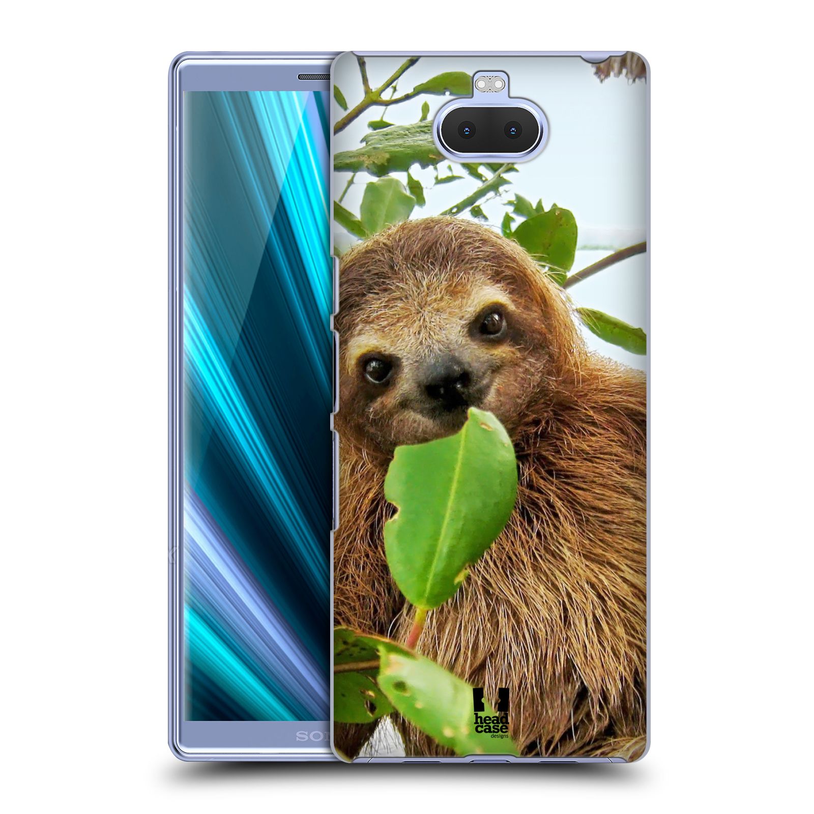 Pouzdro na mobil Sony Xperia 10 - Head Case - vzor slavná zvířata foto lenochod