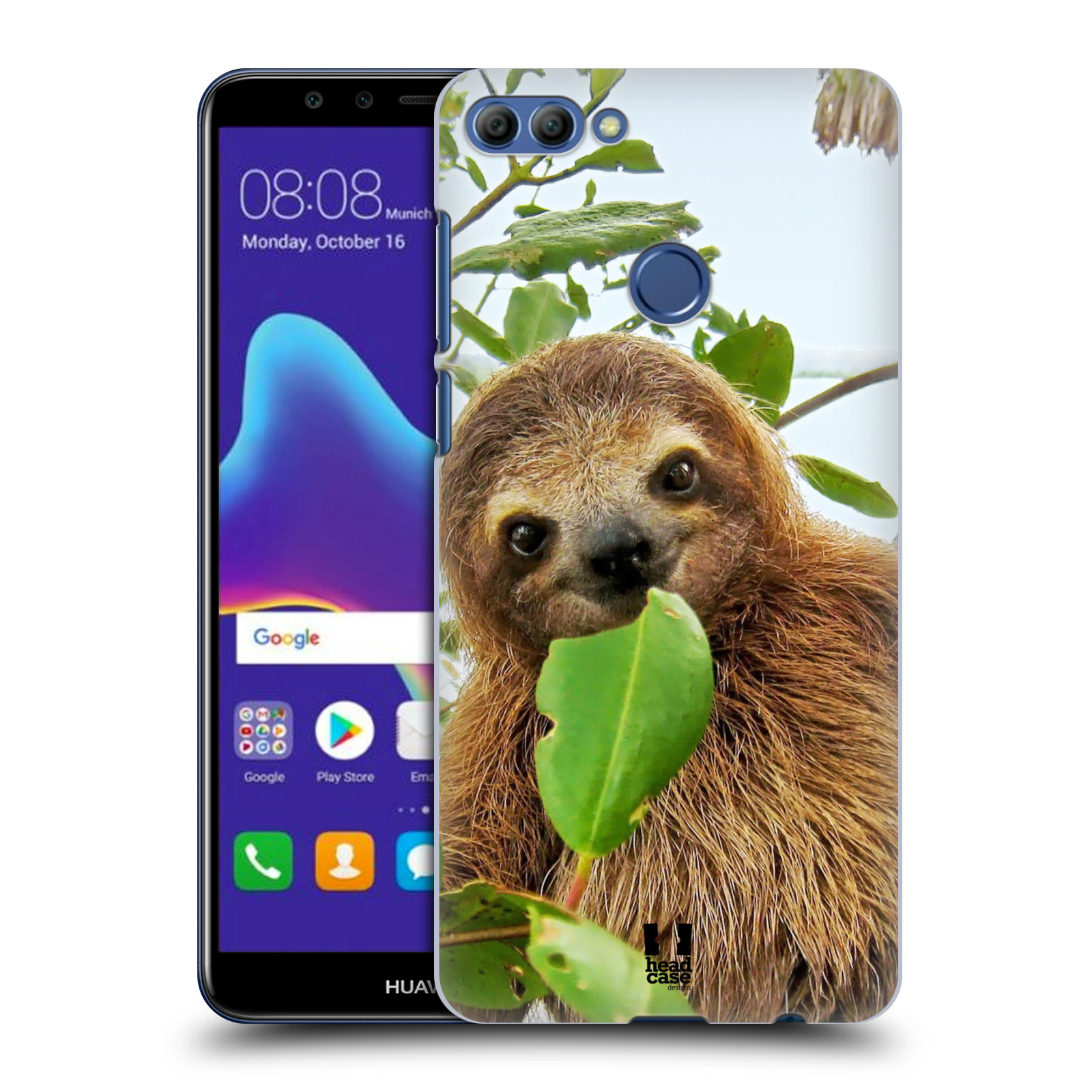 HEAD CASE plastový obal na mobil Huawei Y9 2018 vzor slavná zvířata foto lenochod