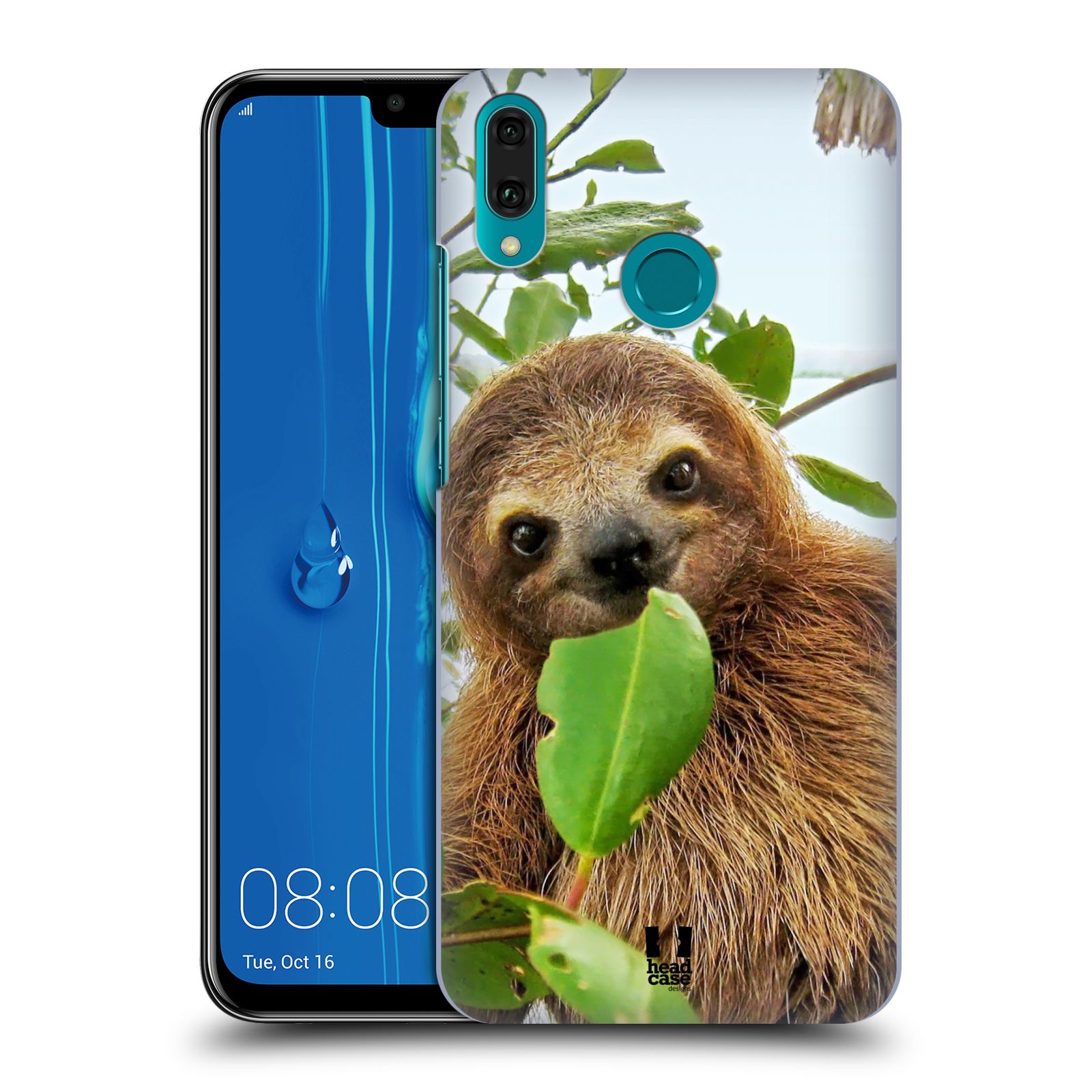 Pouzdro na mobil Huawei Y9 2019 - HEAD CASE - vzor slavná zvířata foto lenochod