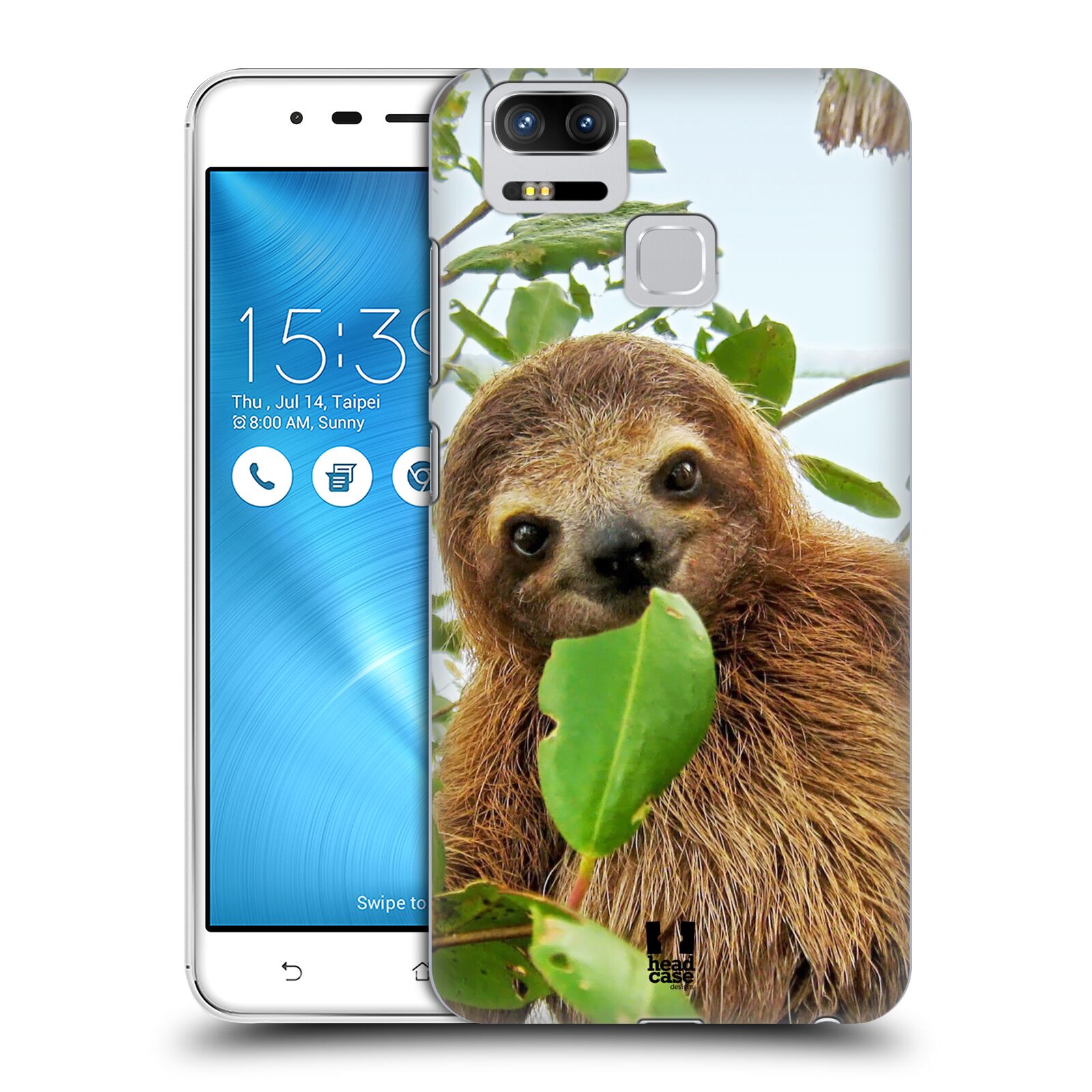 HEAD CASE plastový obal na mobil Asus Zenfone 3 Zoom ZE553KL vzor slavná zvířata foto lenochod