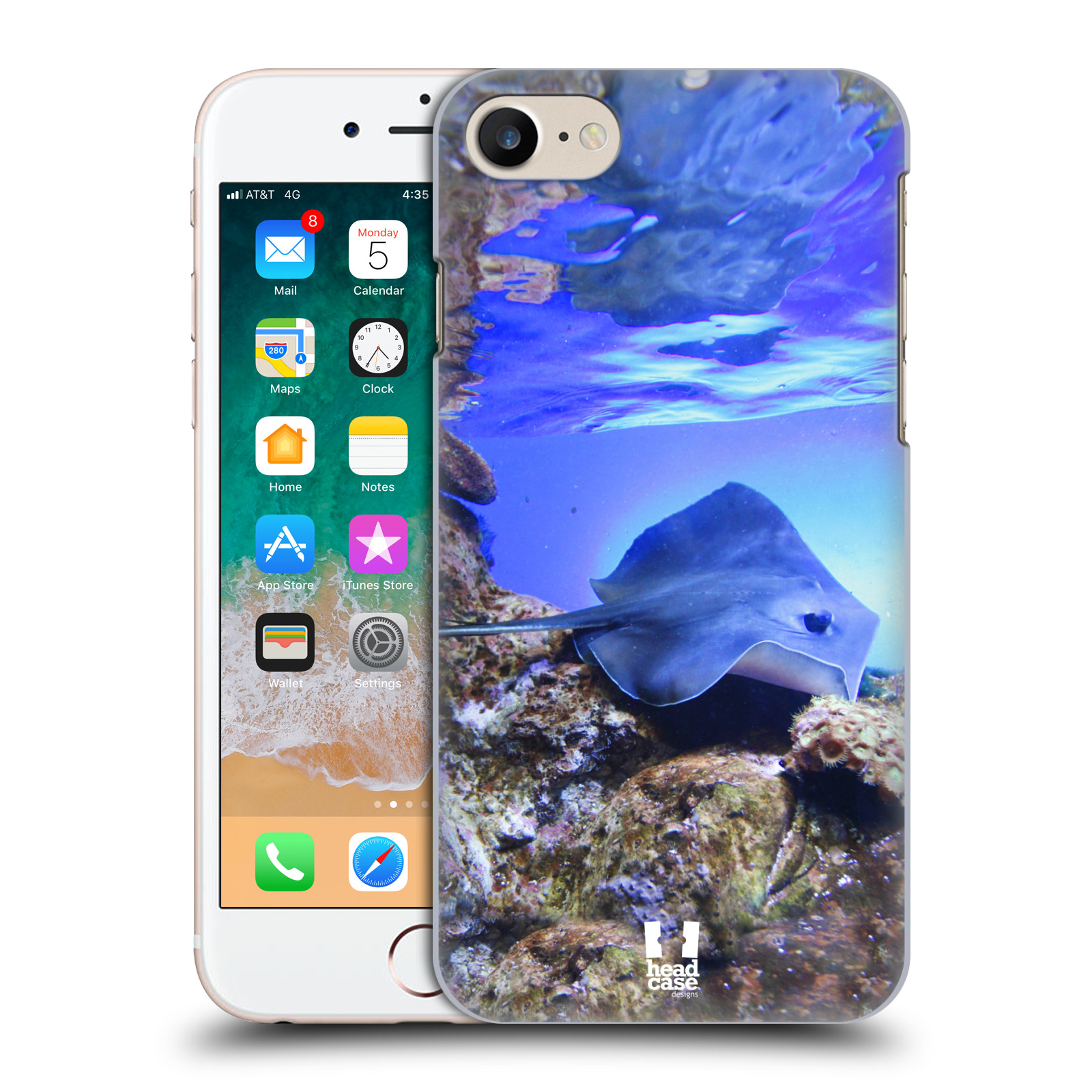 Plastové pouzdro pro mobil Apple Iphone 7/8/SE 2020 vzor slavná zvířata foto rejnok