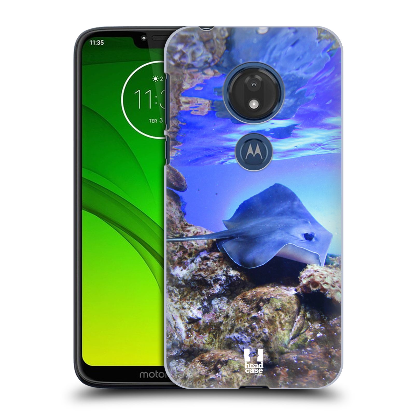 Pouzdro na mobil Motorola Moto G7 Play vzor slavná zvířata foto rejnok