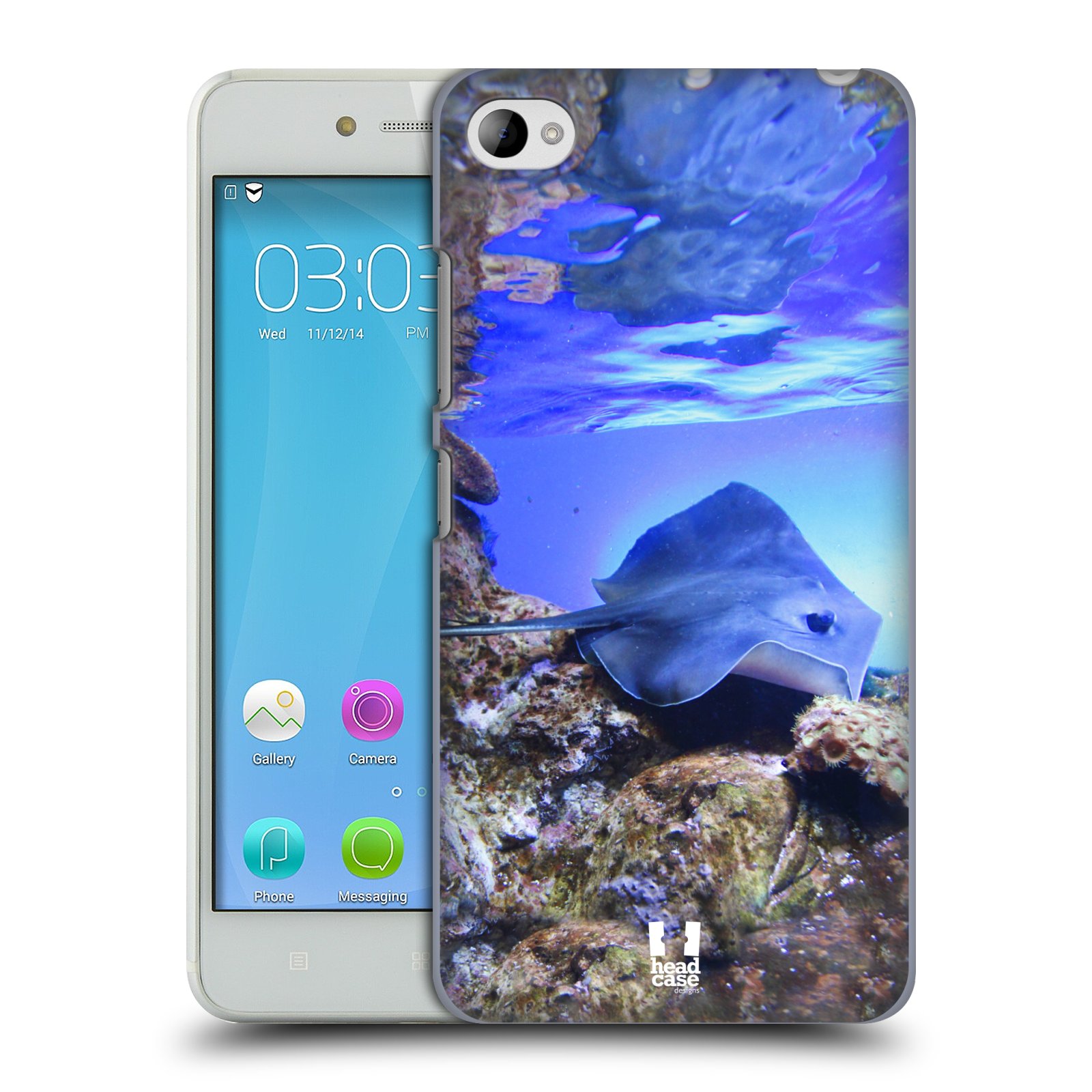 HEAD CASE pevný plastový obal na mobil LENOVO S90 vzor slavná zvířata foto rejnok