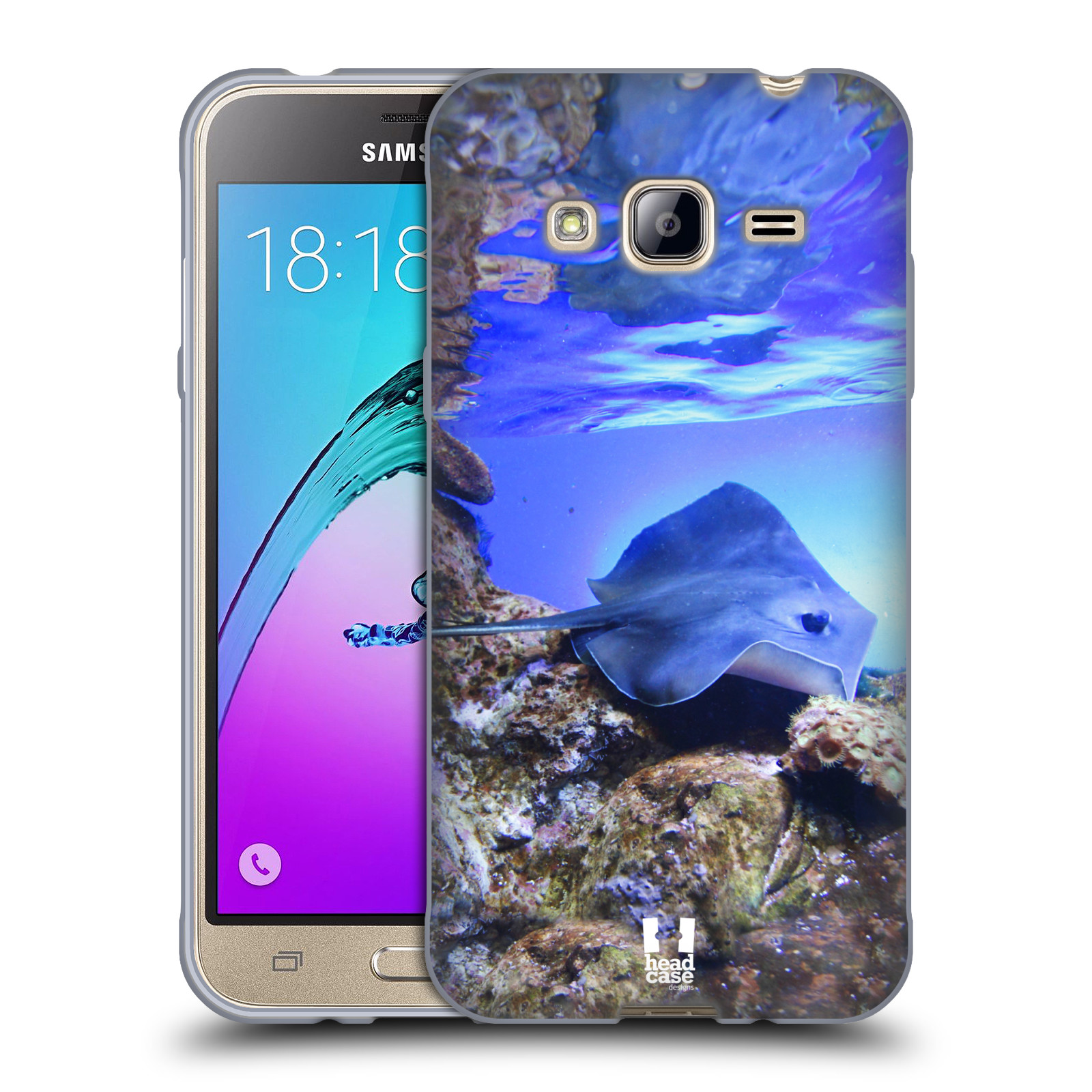 HEAD CASE silikonový obal na mobil Samsung Galaxy J3, J3 2016 vzor slavná zvířata foto rejnok