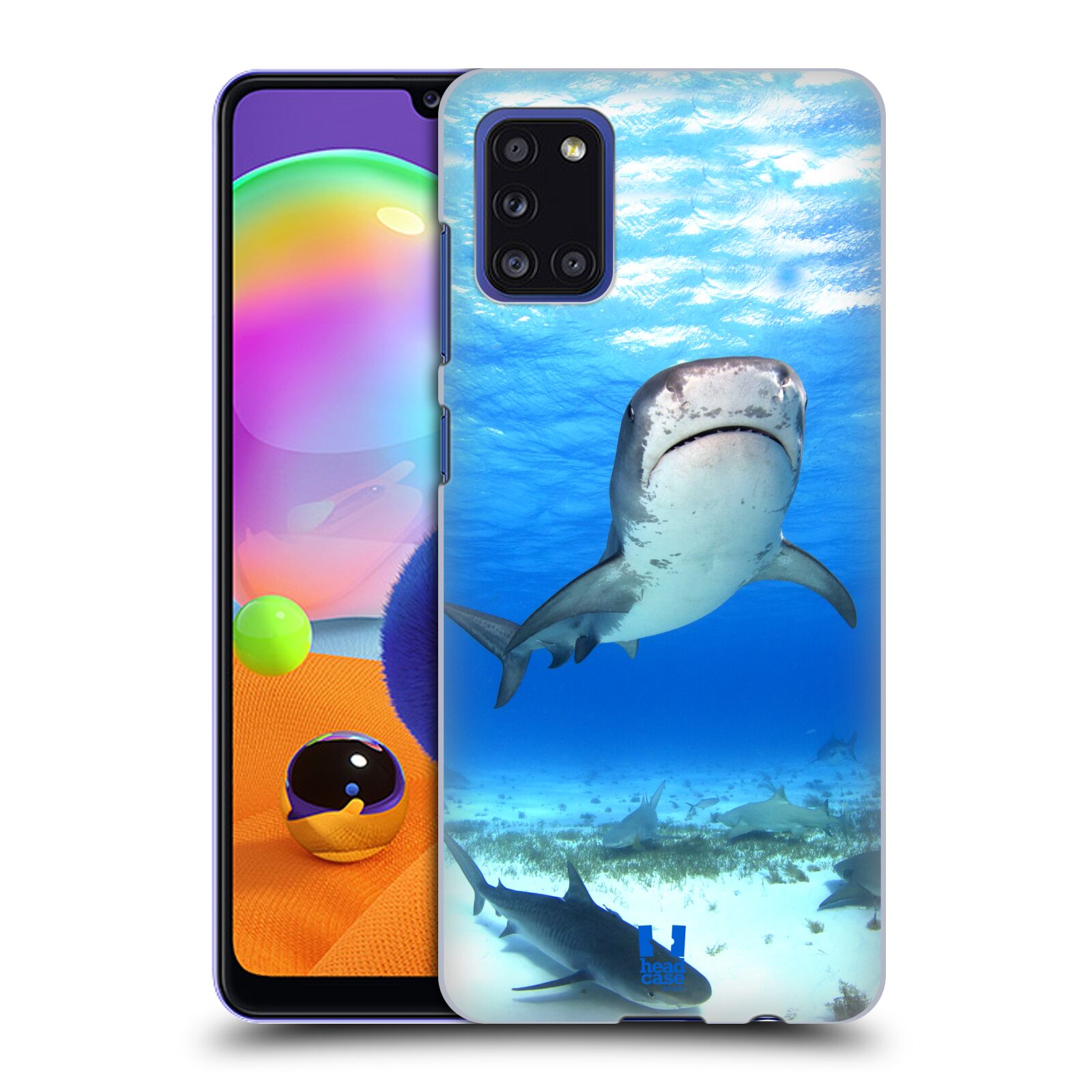 Zadní kryt na mobil Samsung Galaxy A31 vzor slavná zvířata foto žralok tygří