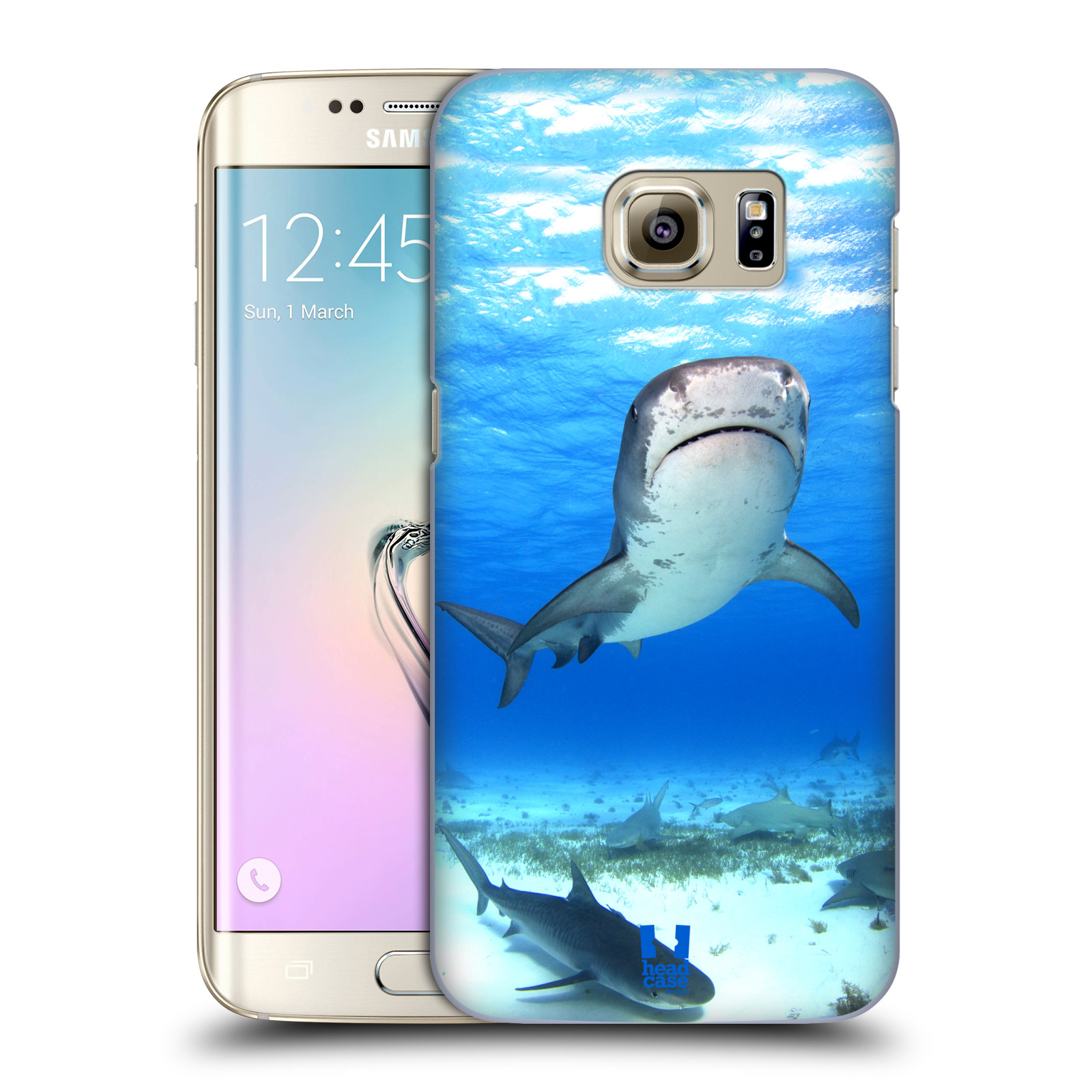HEAD CASE plastový obal na mobil SAMSUNG GALAXY S7 EDGE vzor slavná zvířata foto žralok tygří
