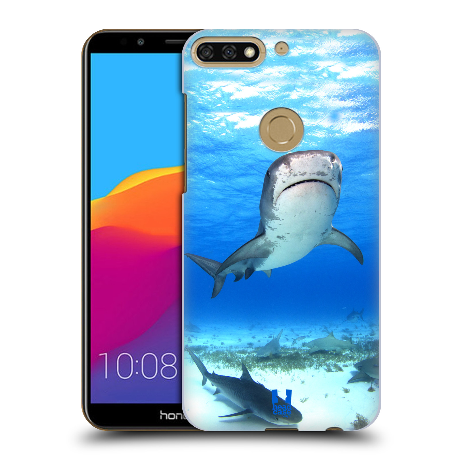 HEAD CASE plastový obal na mobil Honor 7c vzor slavná zvířata foto žralok tygří