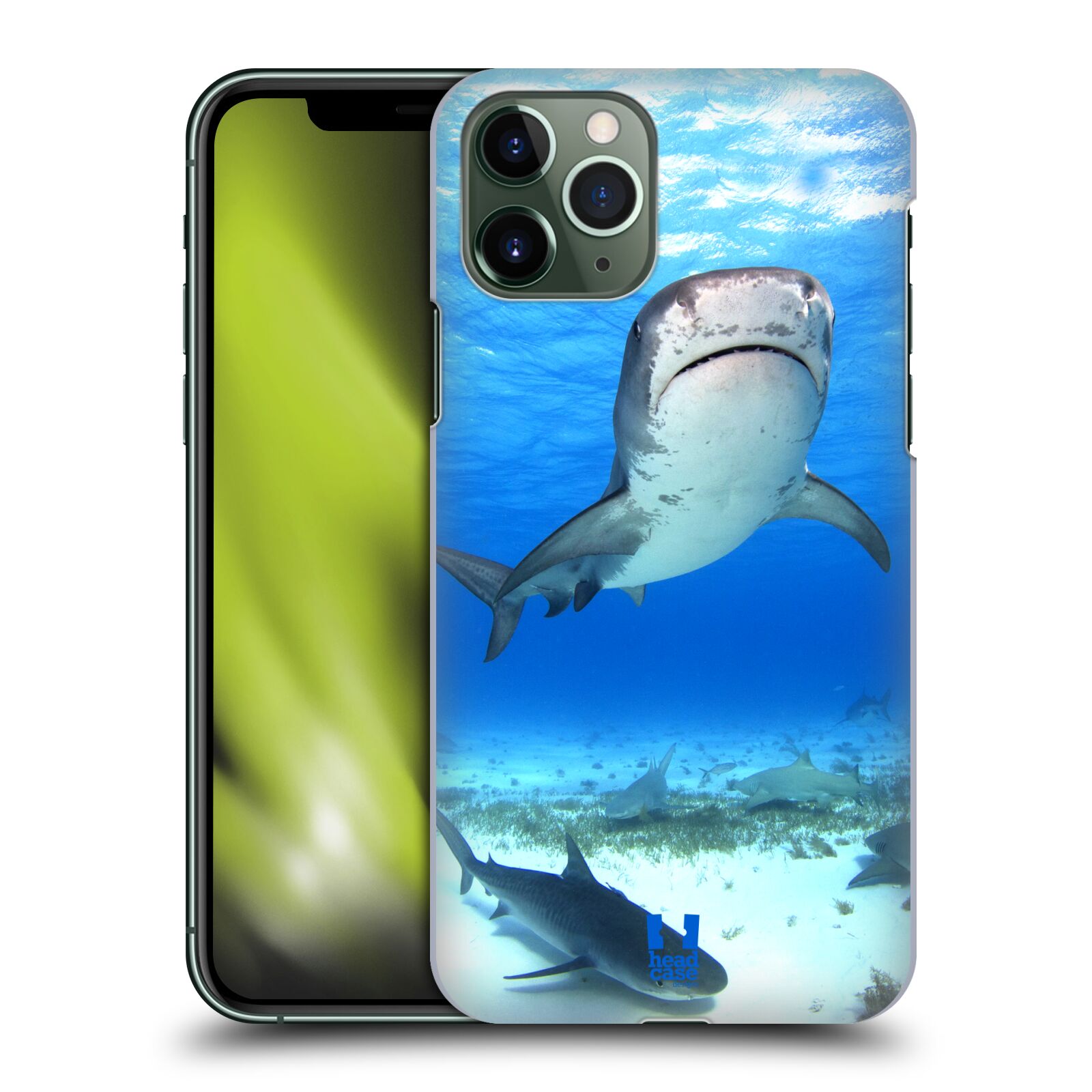 Pouzdro na mobil Apple Iphone 11 PRO - HEAD CASE - vzor slavná zvířata foto žralok tygří