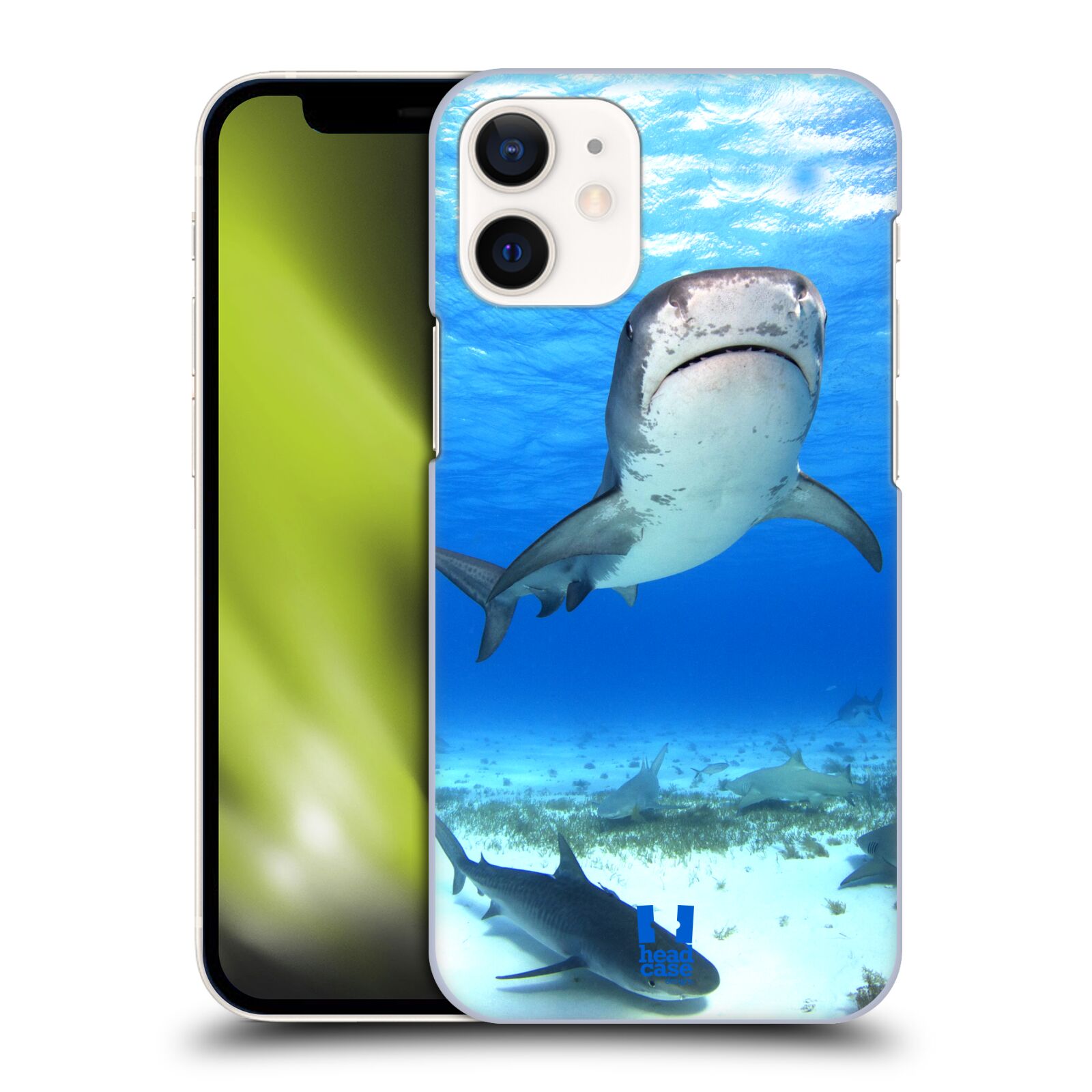 Plastový obal na mobil Apple Iphone 12 MINI vzor slavná zvířata foto žralok tygří