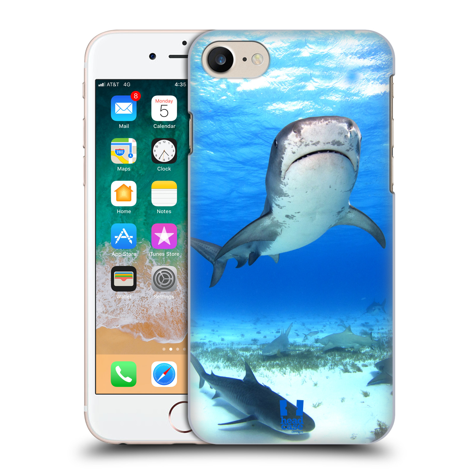 Plastové pouzdro pro mobil Apple Iphone 7/8/SE 2020 vzor slavná zvířata foto žralok tygří