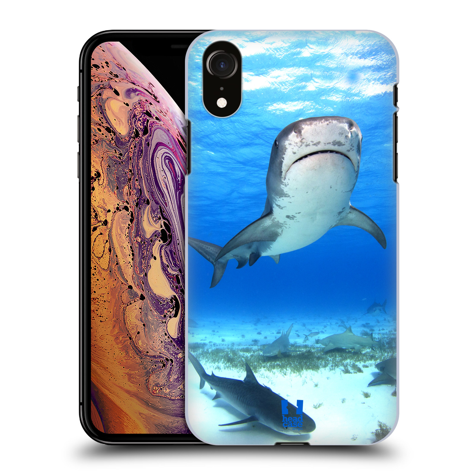 HEAD CASE plastový obal na mobil Apple Iphone XR vzor slavná zvířata foto žralok tygří