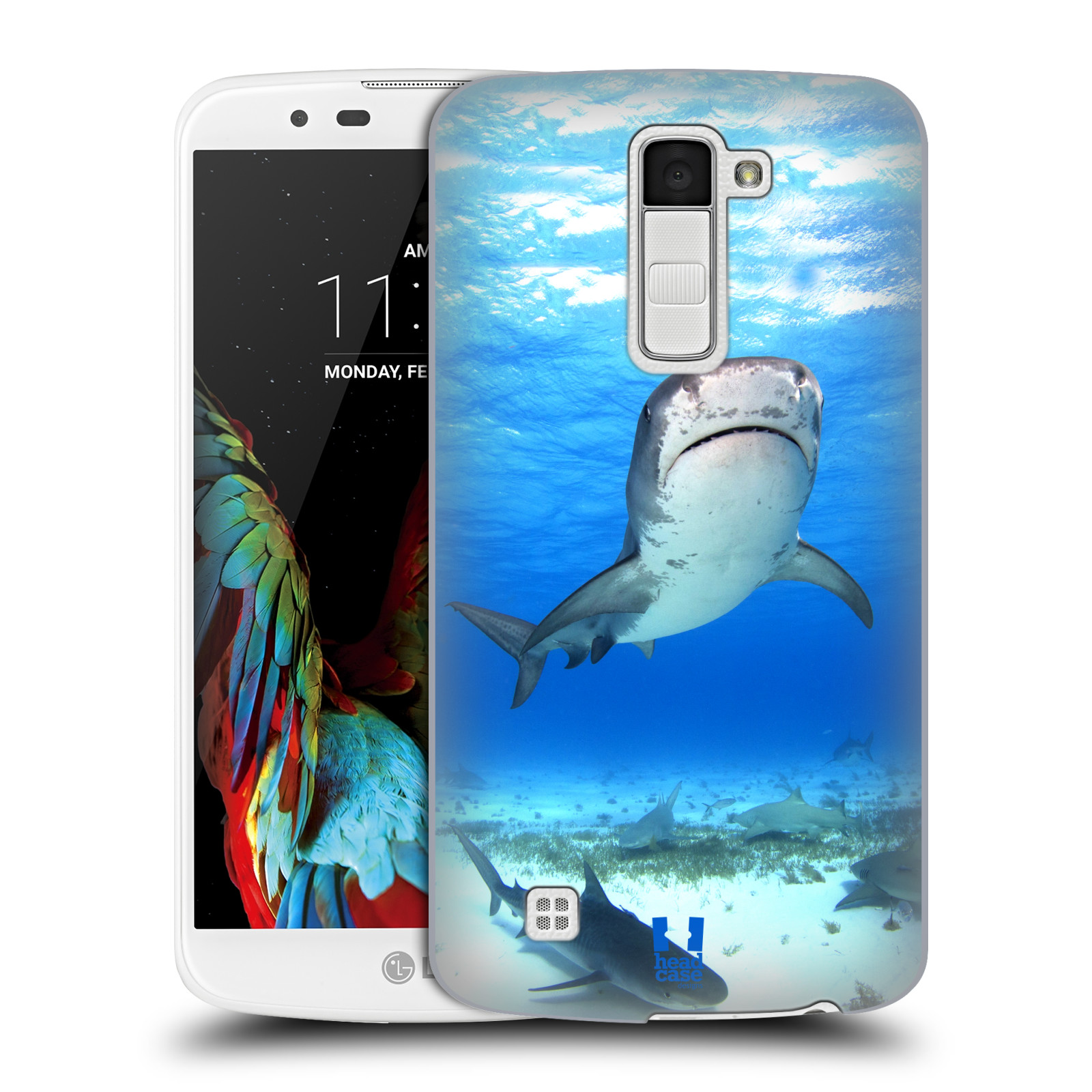 HEAD CASE plastový obal na mobil LG K10 vzor slavná zvířata foto žralok tygří