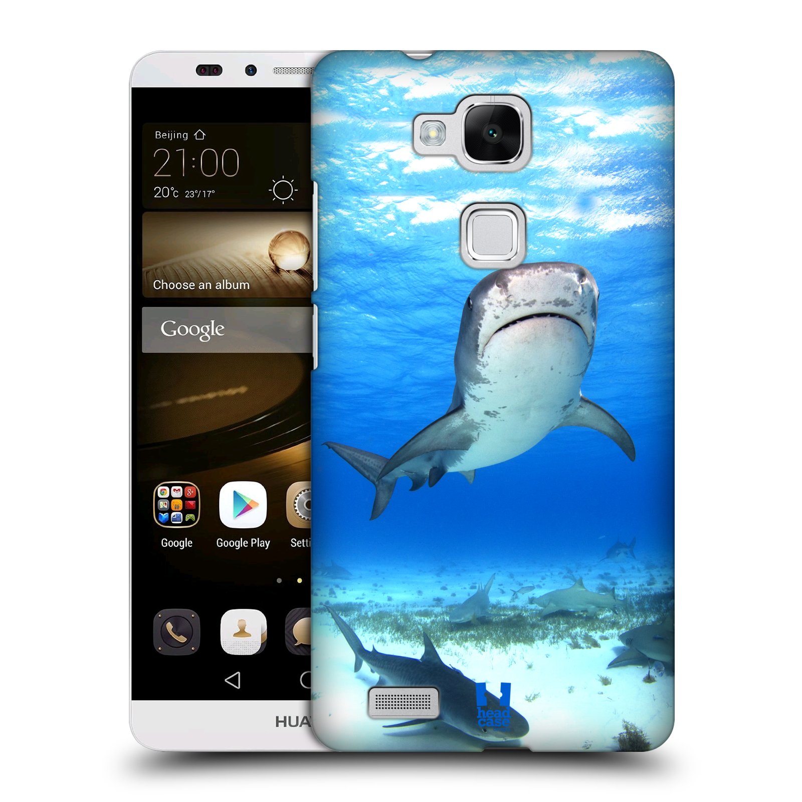 HEAD CASE plastový obal na mobil Huawei Mate 7 vzor slavná zvířata foto žralok tygří