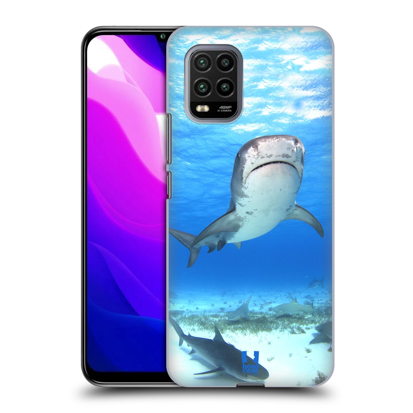 Zadní kryt, obal na mobil Xiaomi Mi 10 LITE vzor slavná zvířata foto žralok tygří