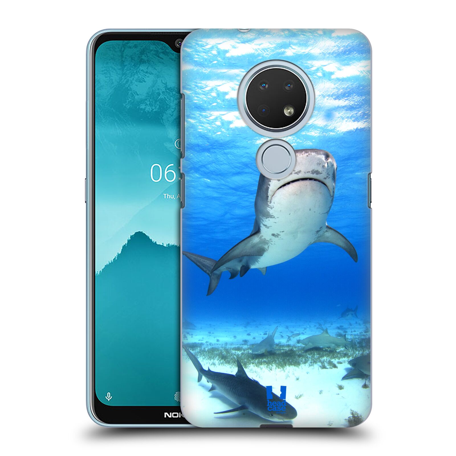 Pouzdro na mobil Nokia 6.2 - HEAD CASE - vzor slavná zvířata foto žralok tygří