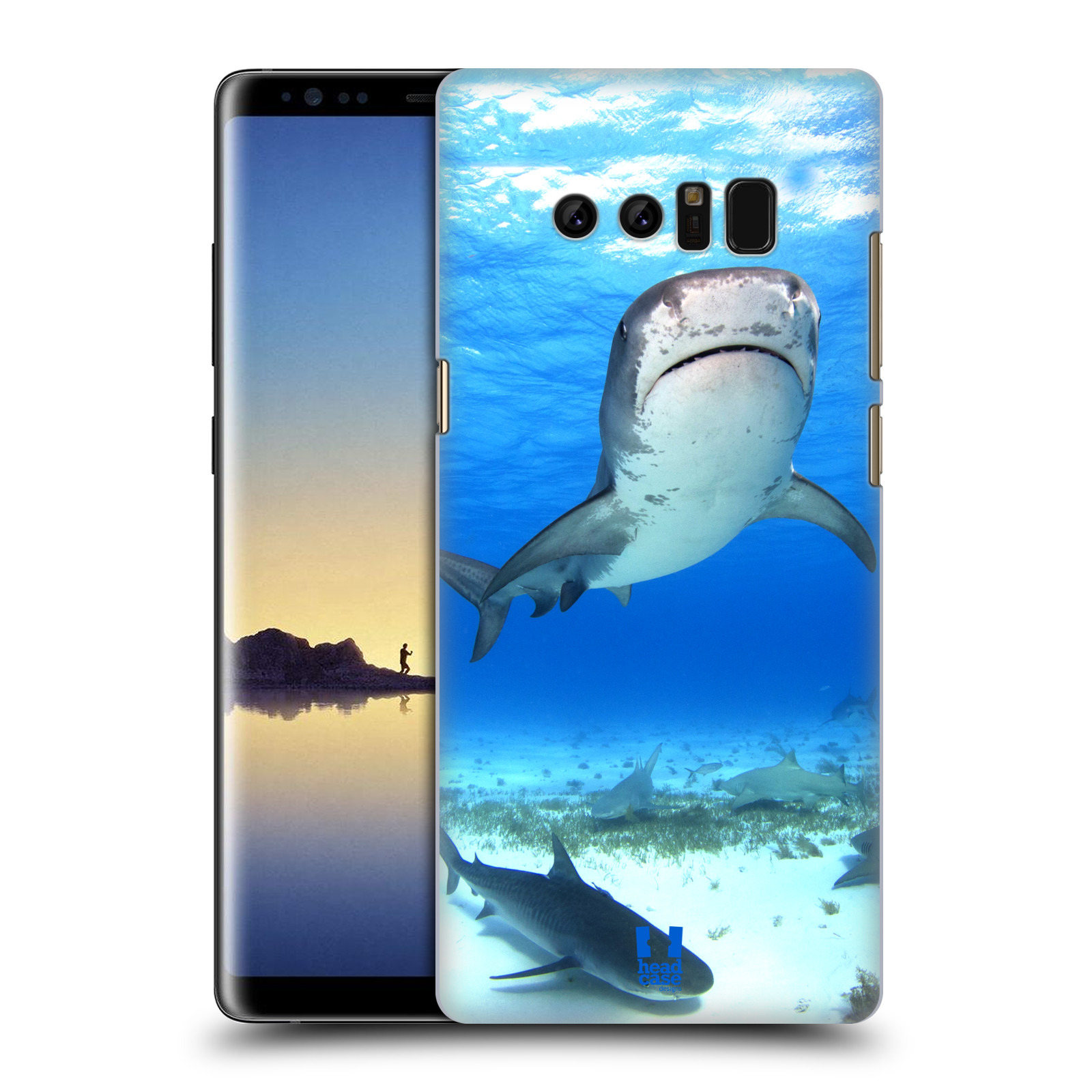 HEAD CASE plastový obal na mobil Samsung Galaxy Note 8 vzor slavná zvířata foto žralok tygří