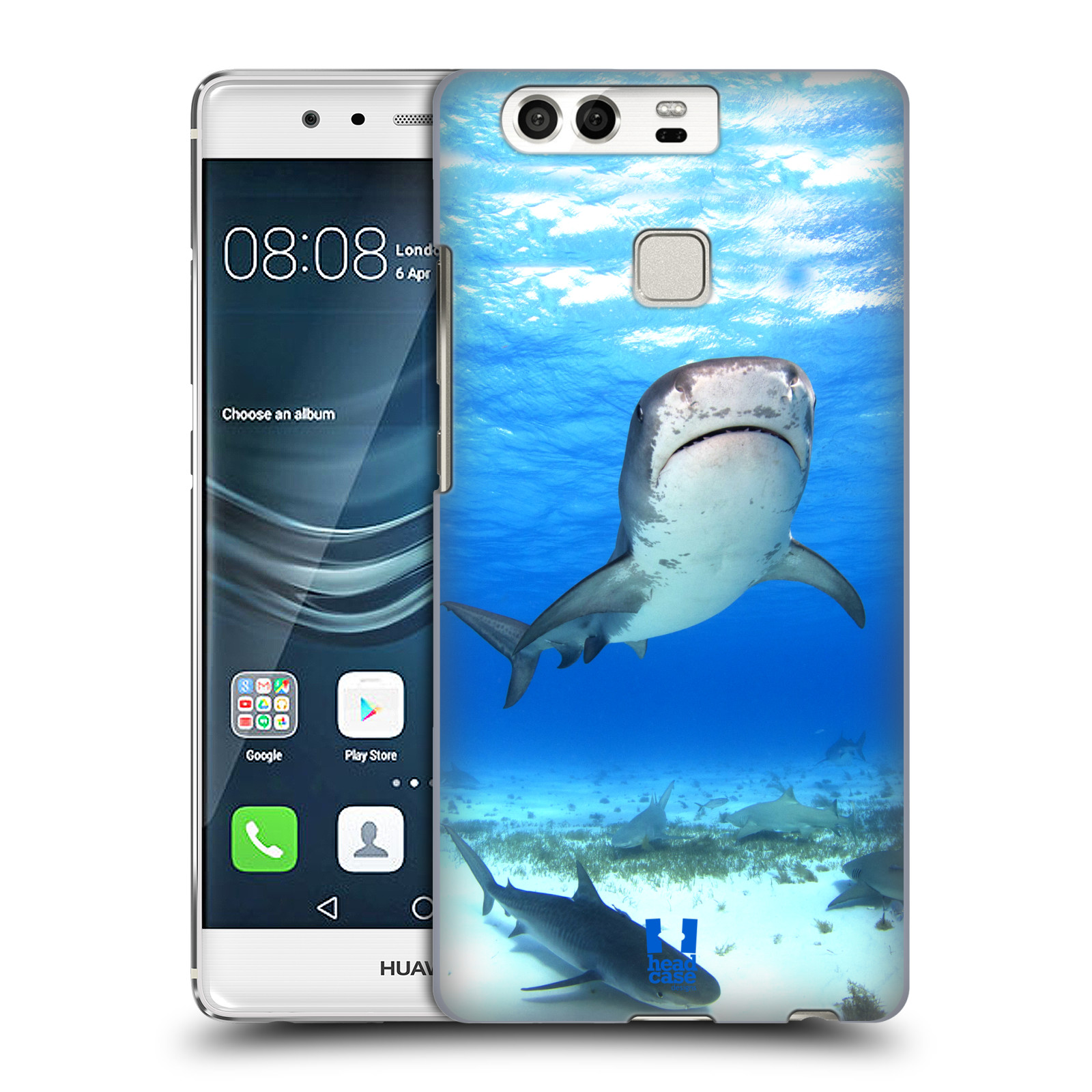 HEAD CASE plastový obal na mobil Huawei P9 / P9 DUAL SIM vzor slavná zvířata foto žralok tygří