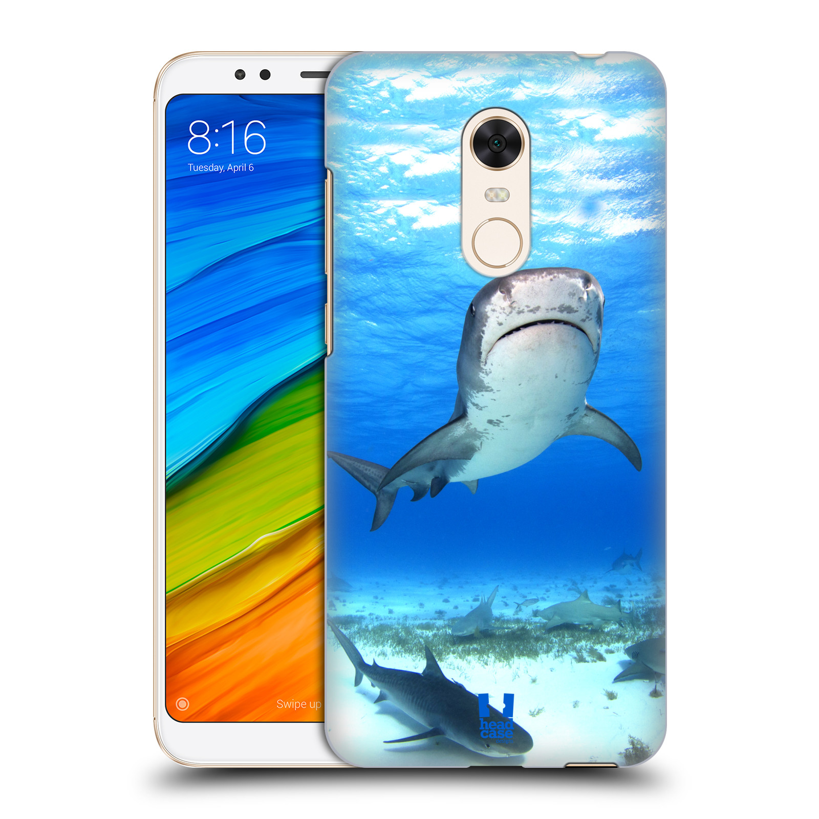 HEAD CASE plastový obal na mobil Xiaomi Redmi 5 PLUS vzor slavná zvířata foto žralok tygří