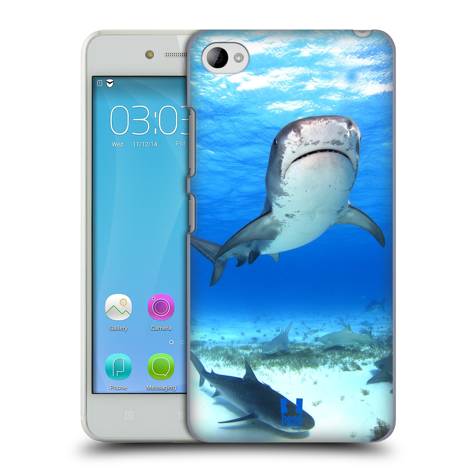 HEAD CASE pevný plastový obal na mobil LENOVO S90 vzor slavná zvířata foto žralok tygří