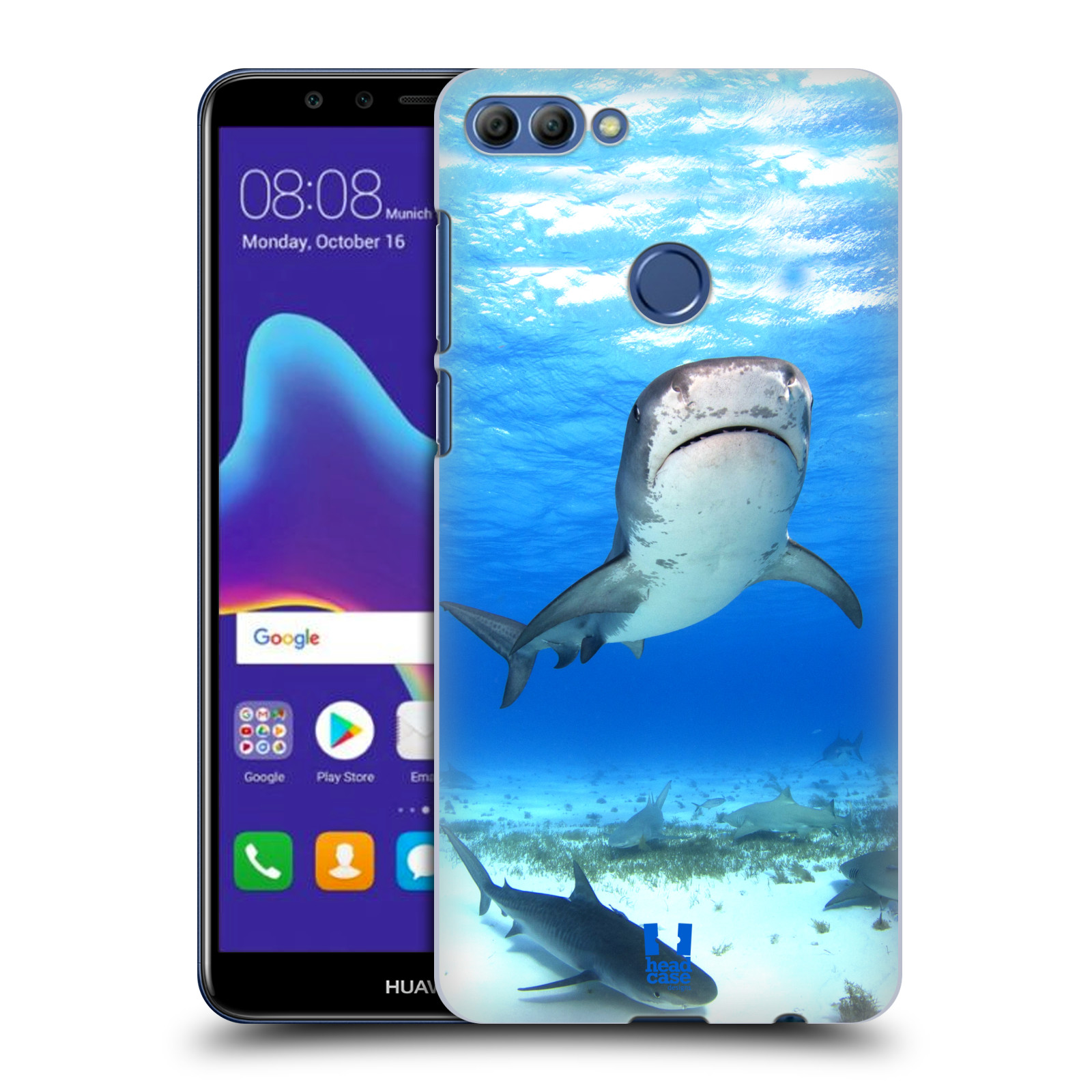 HEAD CASE plastový obal na mobil Huawei Y9 2018 vzor slavná zvířata foto žralok tygří