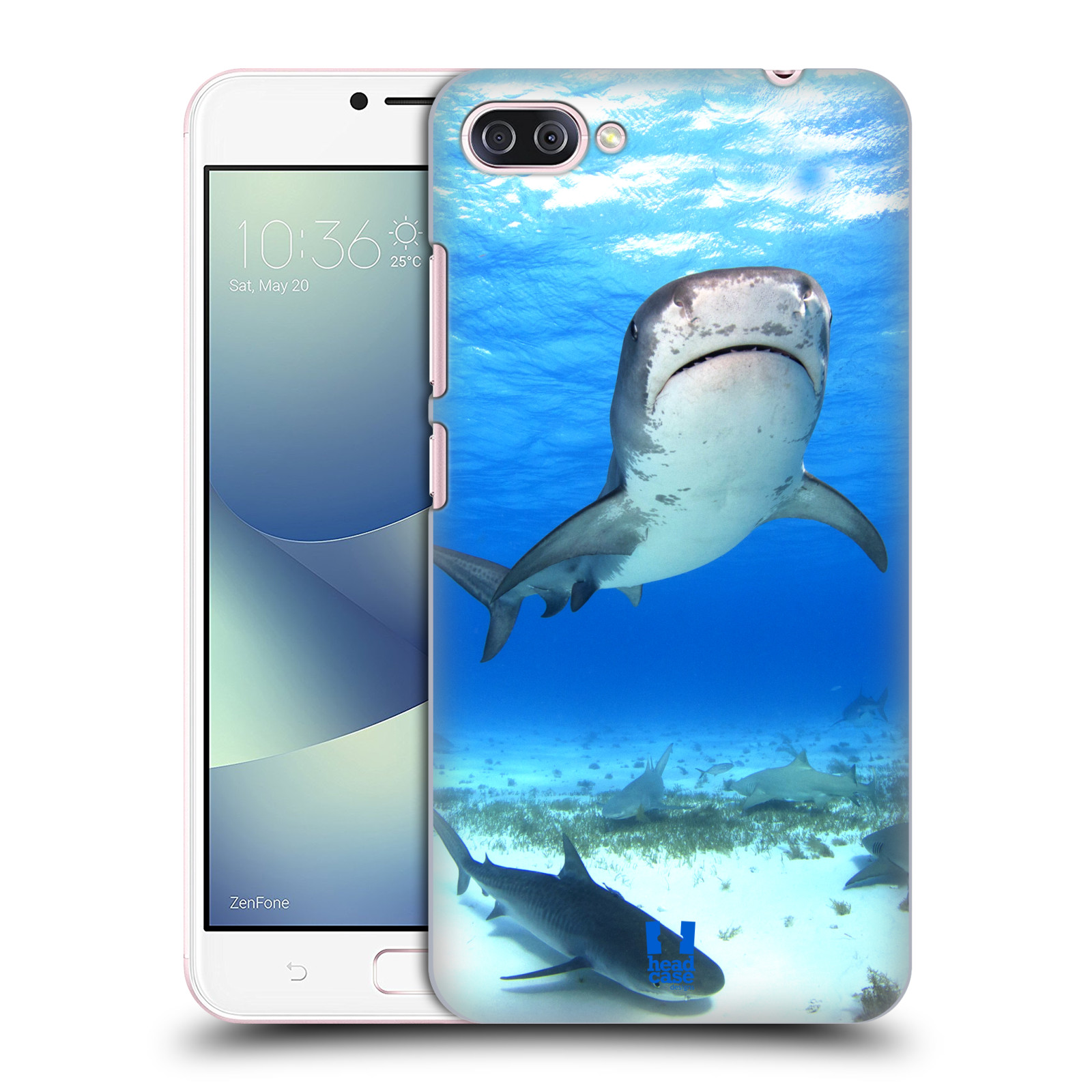 HEAD CASE plastový obal na mobil Asus Zenfone 4 MAX ZC554KL vzor slavná zvířata foto žralok tygří