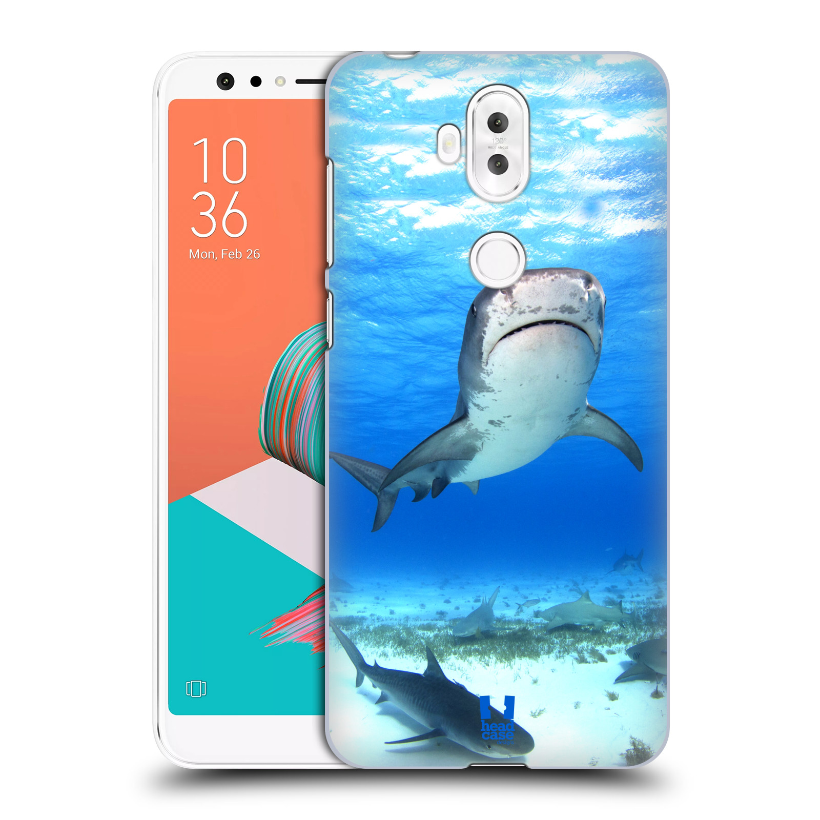 HEAD CASE plastový obal na mobil Asus Zenfone 5 LITE ZC600KL vzor slavná zvířata foto žralok tygří
