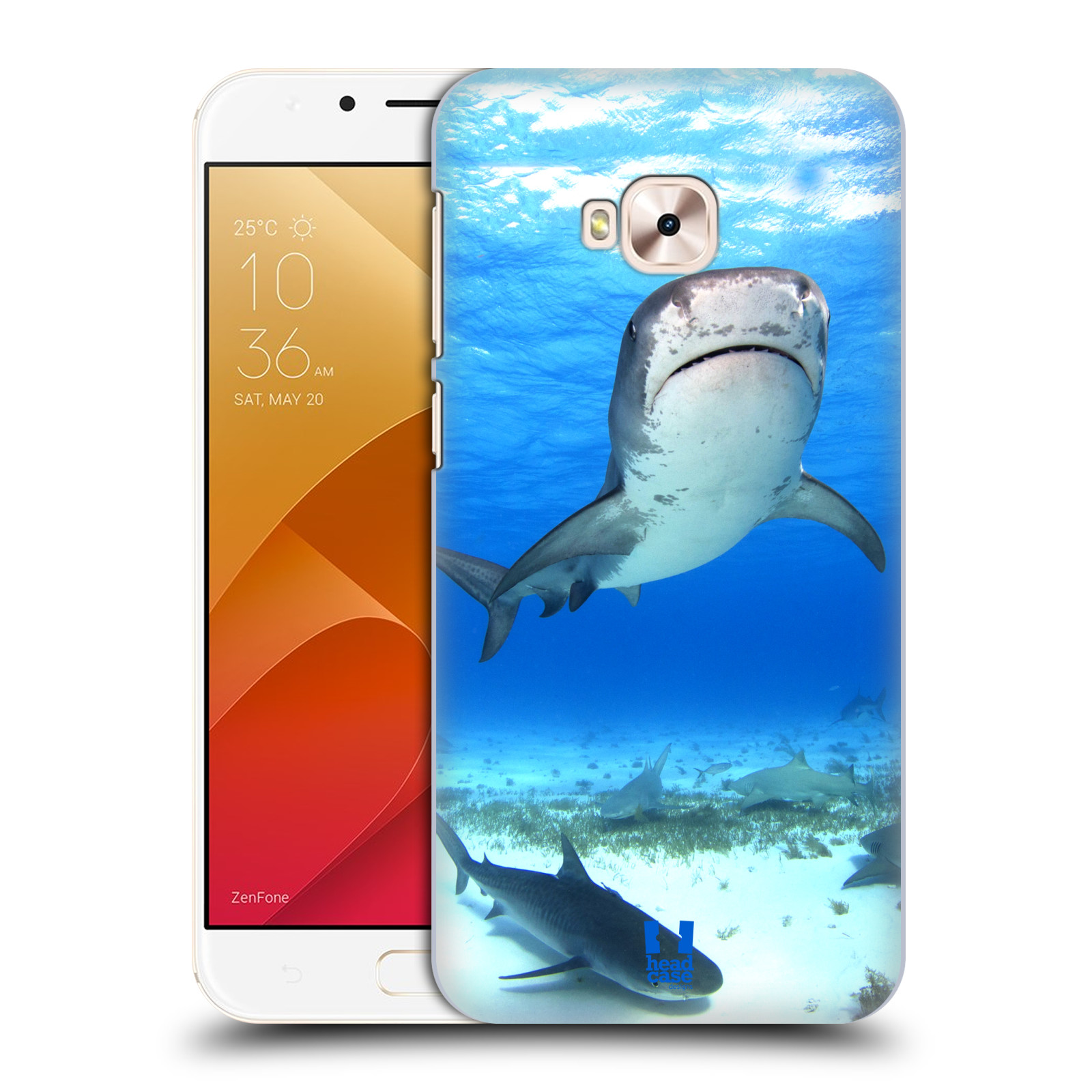 HEAD CASE plastový obal na mobil Asus Zenfone 4 Selfie Pro ZD552KL vzor slavná zvířata foto žralok tygří