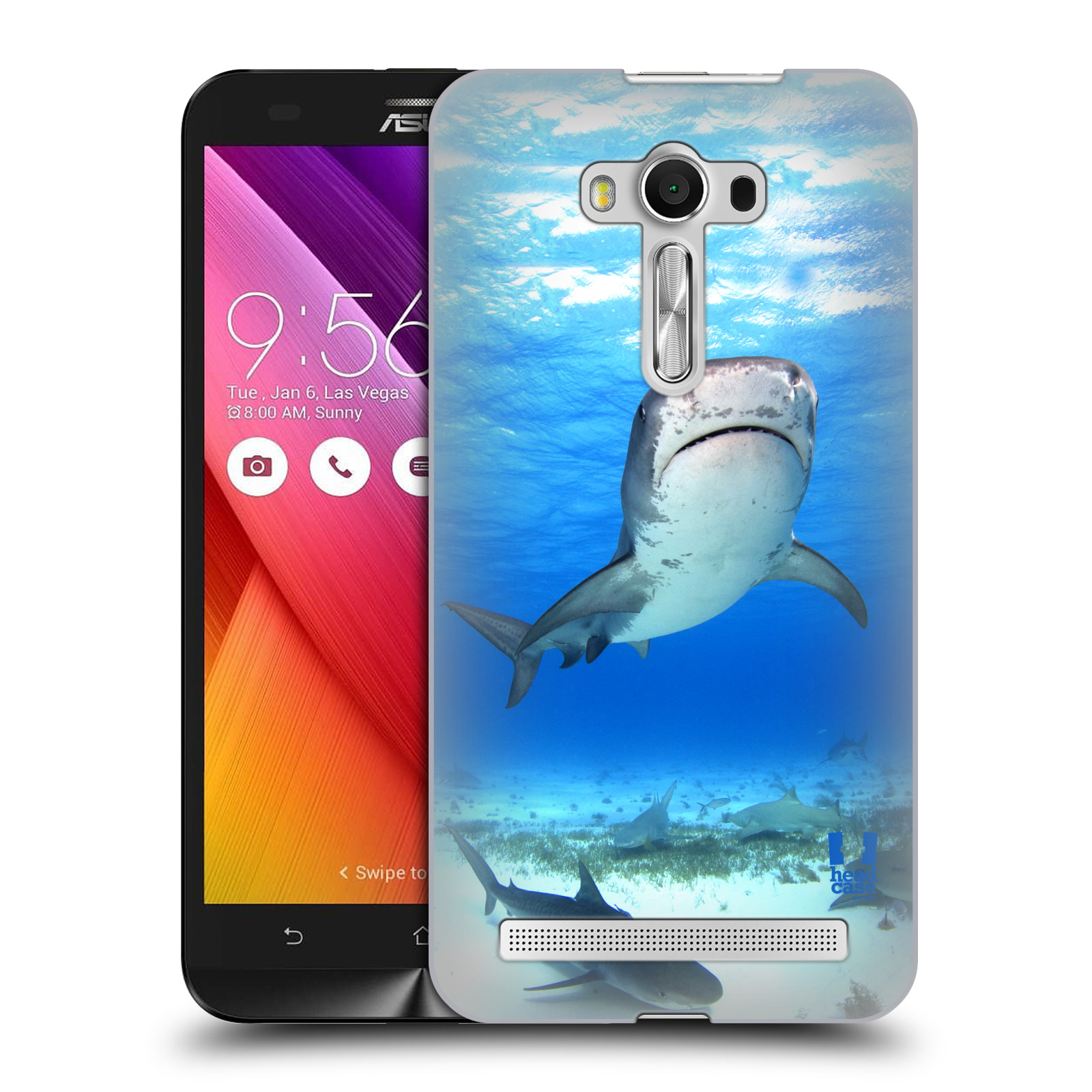 HEAD CASE plastový obal na mobil Asus Zenfone 2 LASER (5,5 displej ZE550KL) vzor slavná zvířata foto žralok tygří