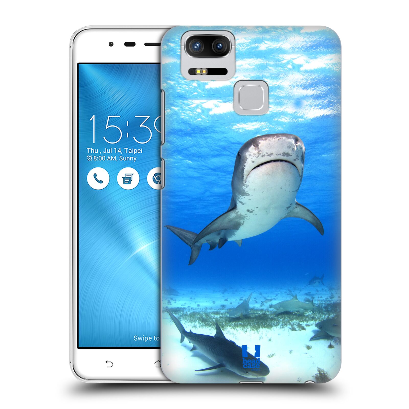 HEAD CASE plastový obal na mobil Asus Zenfone 3 Zoom ZE553KL vzor slavná zvířata foto žralok tygří