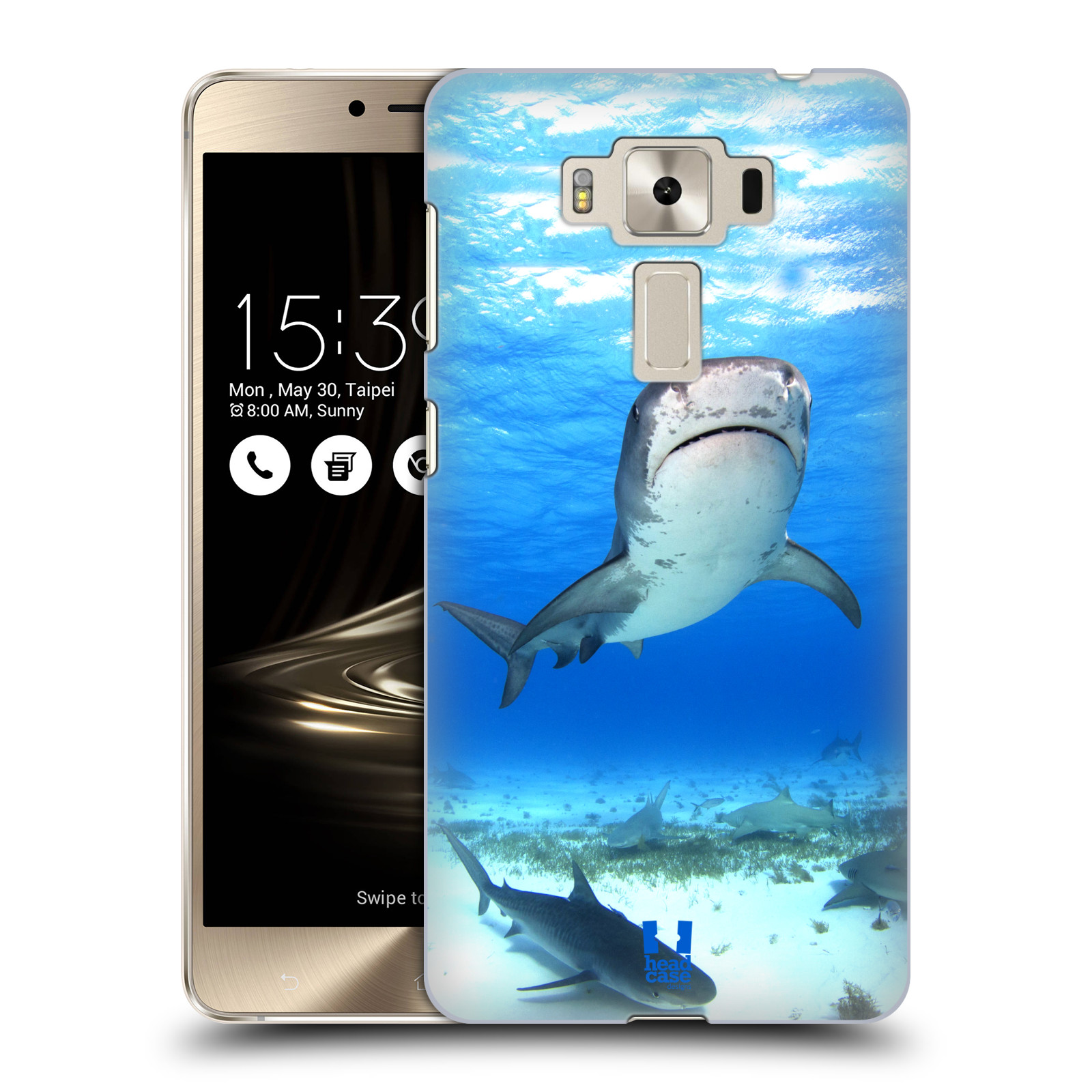 HEAD CASE plastový obal na mobil Asus Zenfone 3 DELUXE ZS550KL vzor slavná zvířata foto žralok tygří
