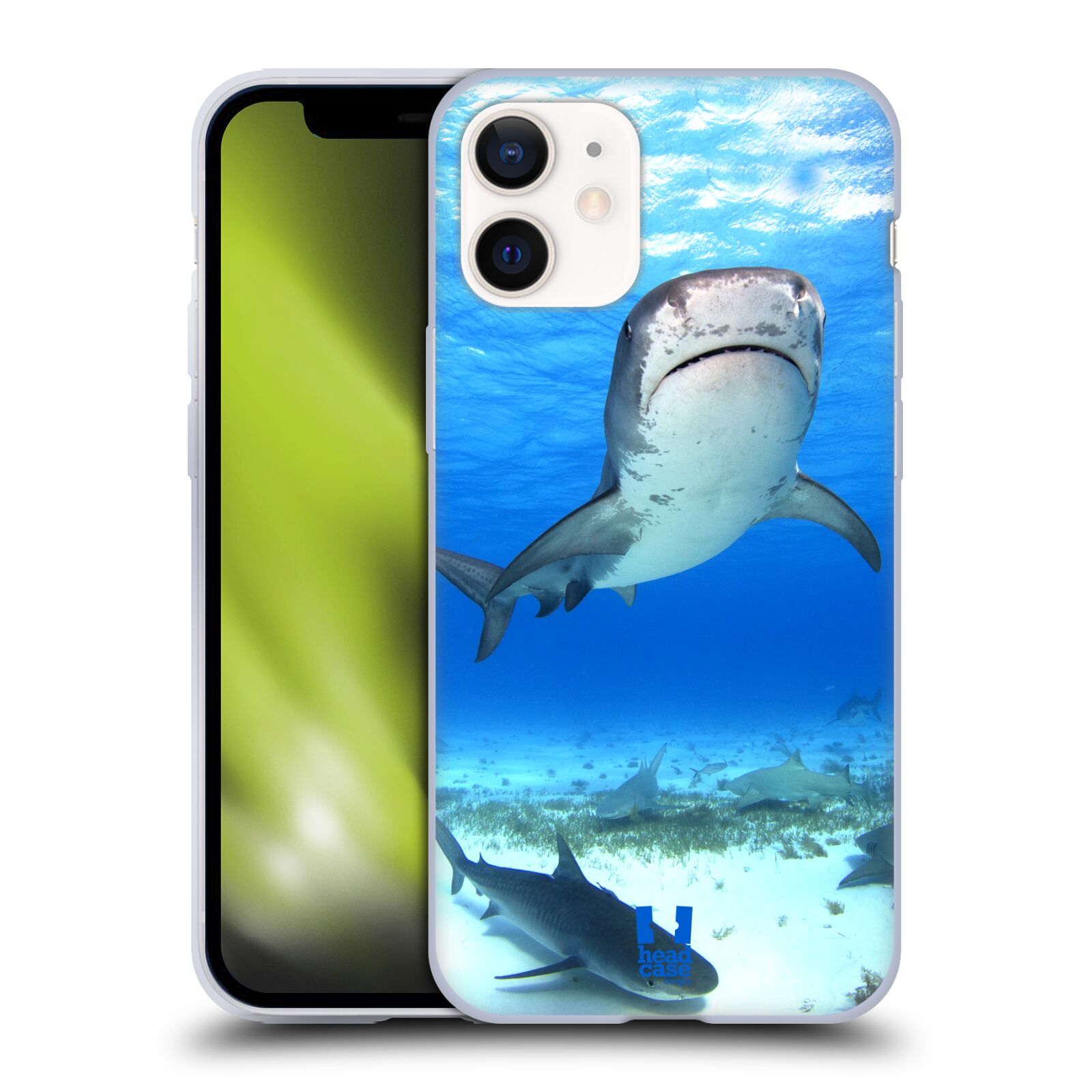 Plastový obal na mobil Apple Iphone 12 MINI vzor slavná zvířata foto žralok tygří