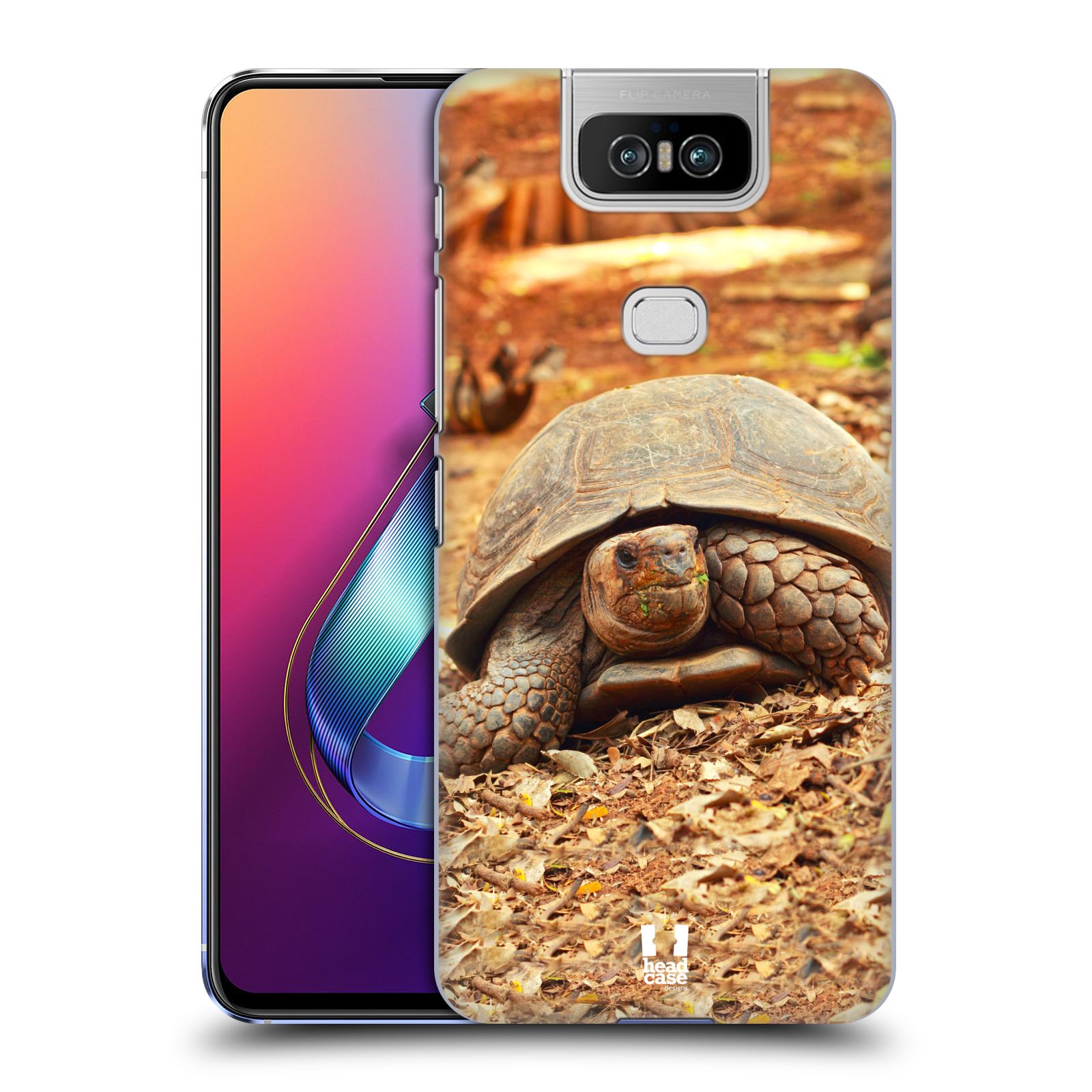 Pouzdro na mobil Asus Zenfone 6 ZS630KL - HEAD CASE - vzor slavná zvířata foto želva