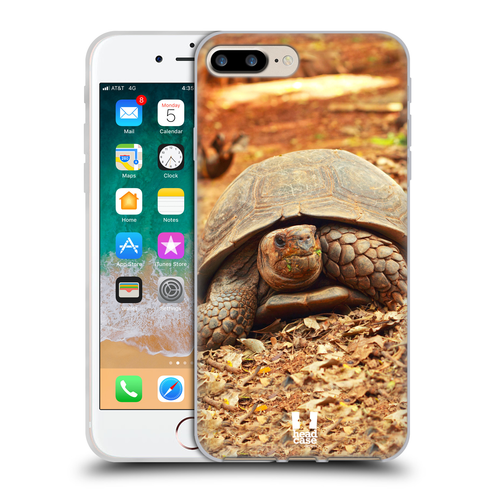 HEAD CASE silikonový obal na mobil Apple Iphone 7 PLUS vzor slavná zvířata foto želva