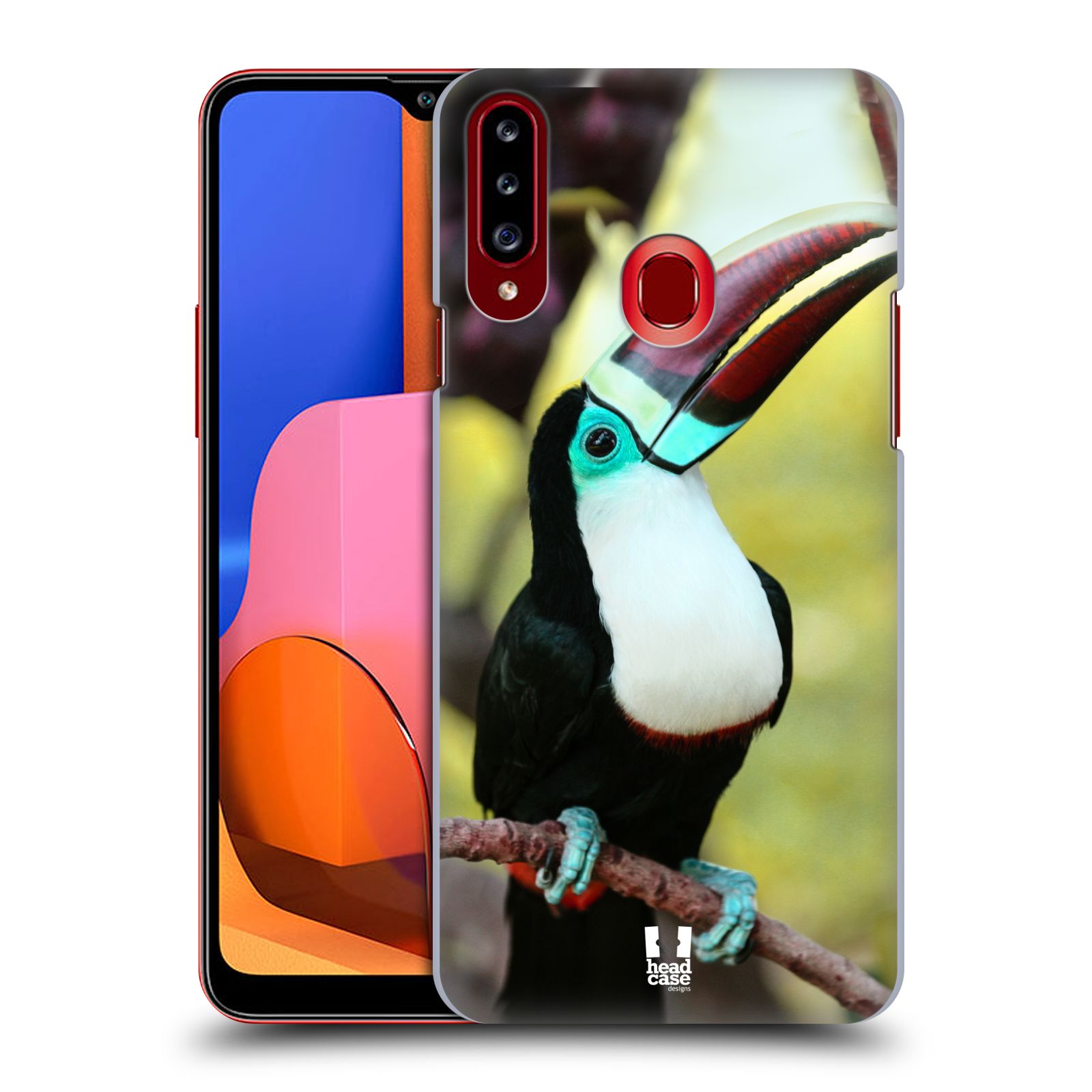 HEAD CASE plastový obal na mobil Samsung Galaxy A20s vzor slavná zvířata foto tukan