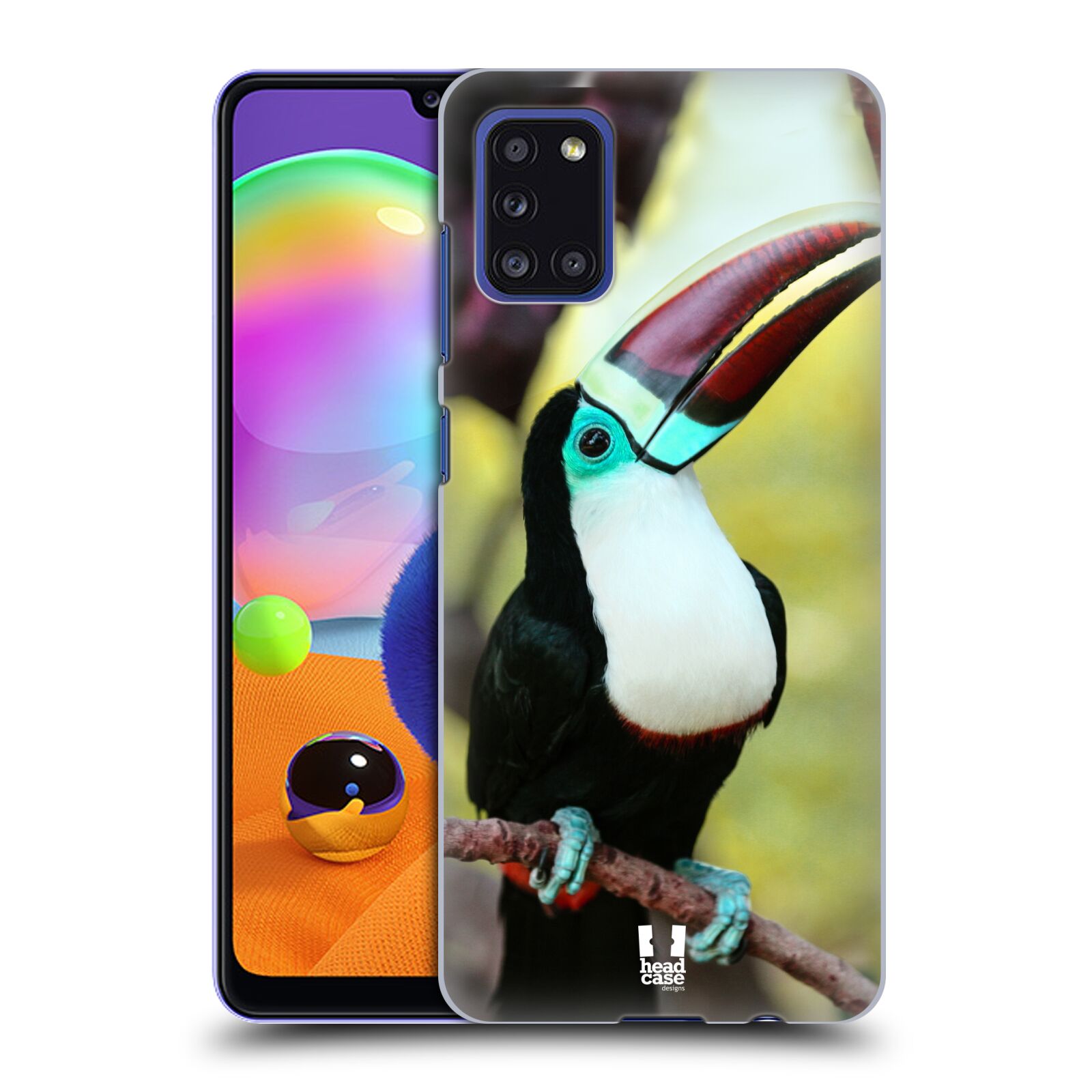 Zadní kryt na mobil Samsung Galaxy A31 vzor slavná zvířata foto tukan