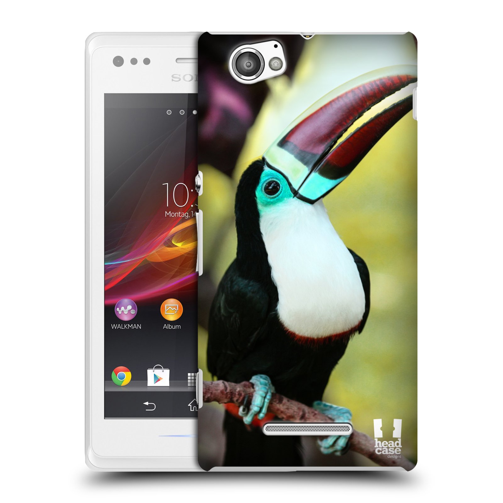 HEAD CASE plastový obal na mobil Sony Xperia M vzor slavná zvířata foto tukan