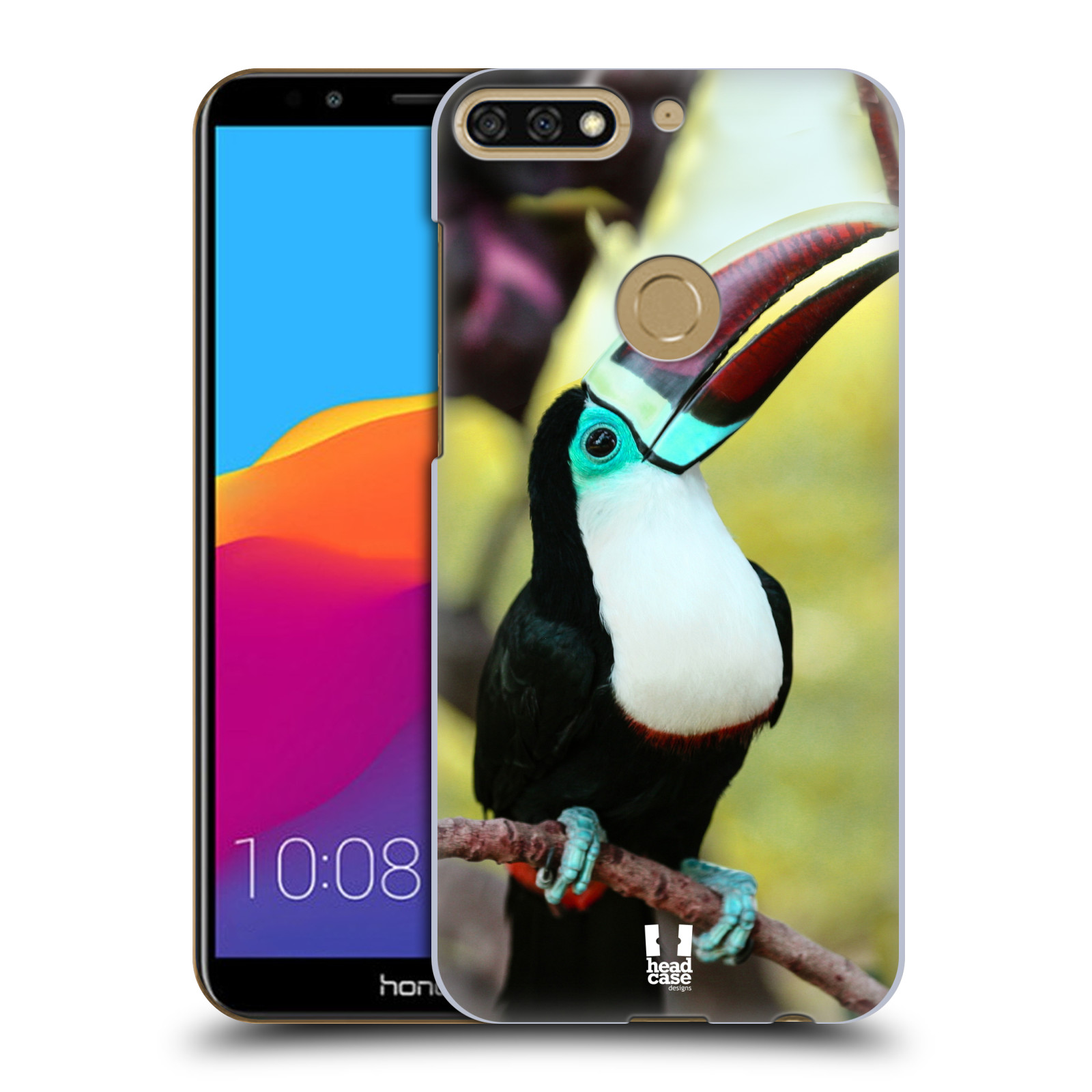 HEAD CASE plastový obal na mobil Honor 7c vzor slavná zvířata foto tukan