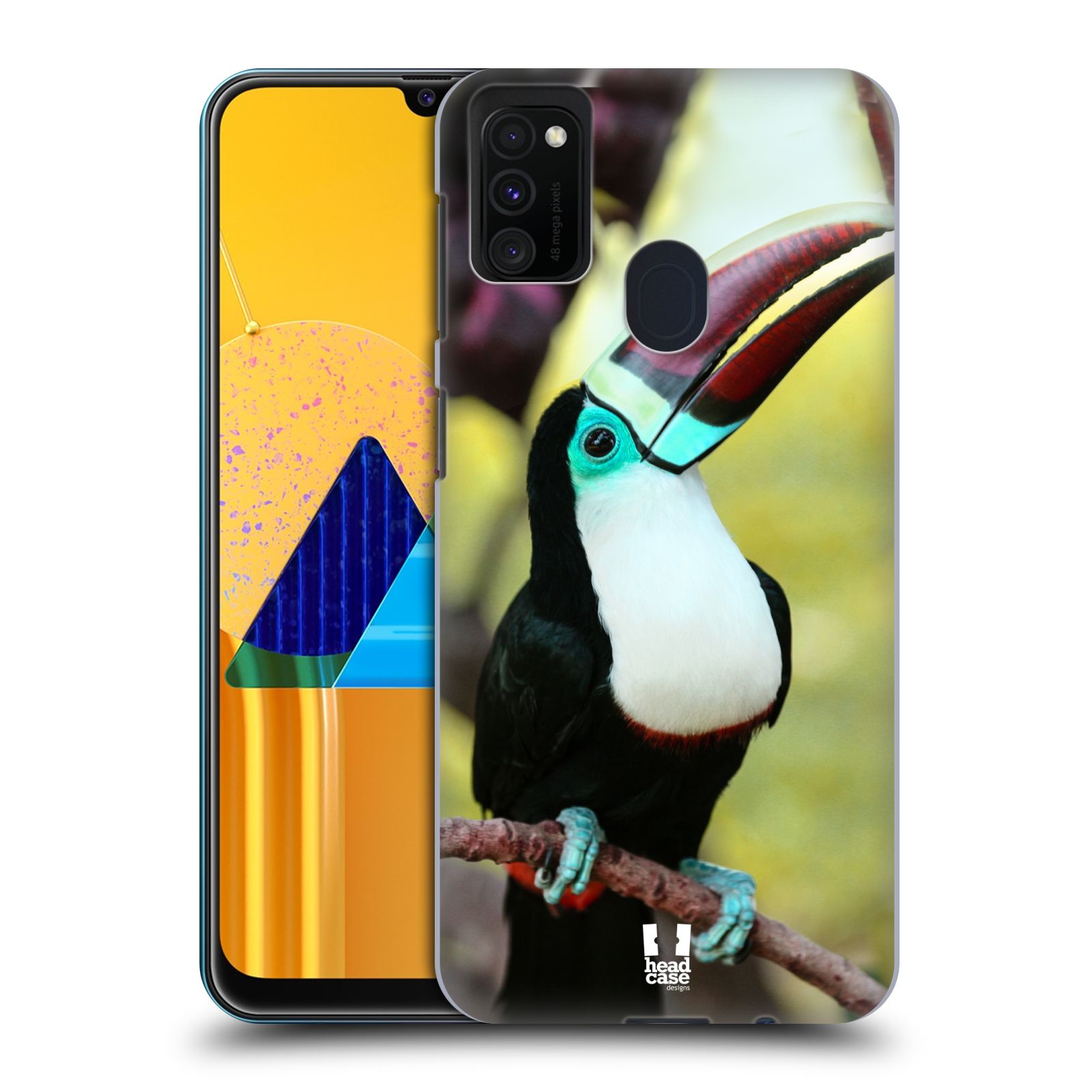 Zadní kryt na mobil Samsung Galaxy M21 vzor slavná zvířata foto tukan
