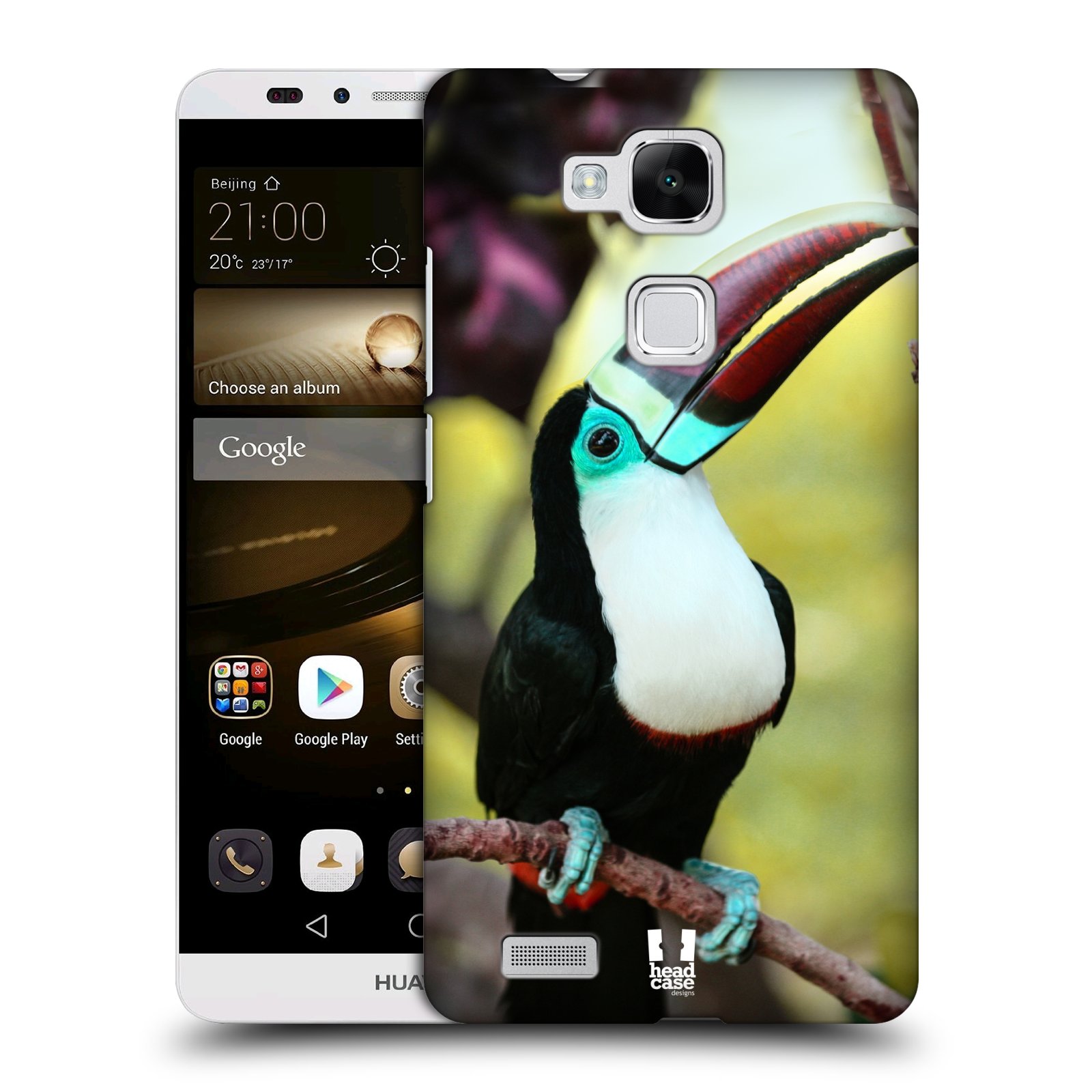 HEAD CASE plastový obal na mobil Huawei Mate 7 vzor slavná zvířata foto tukan