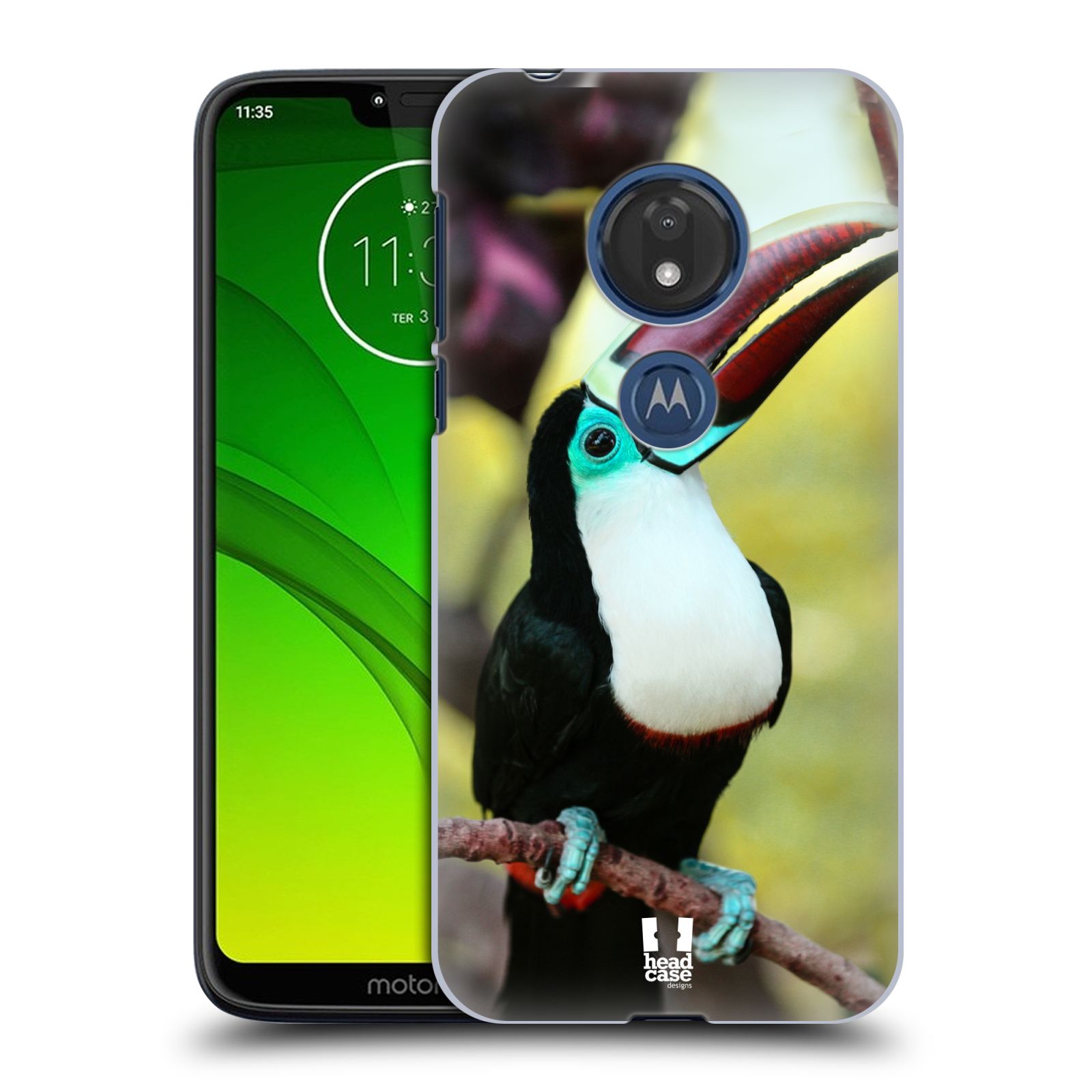 Pouzdro na mobil Motorola Moto G7 Play vzor slavná zvířata foto tukan