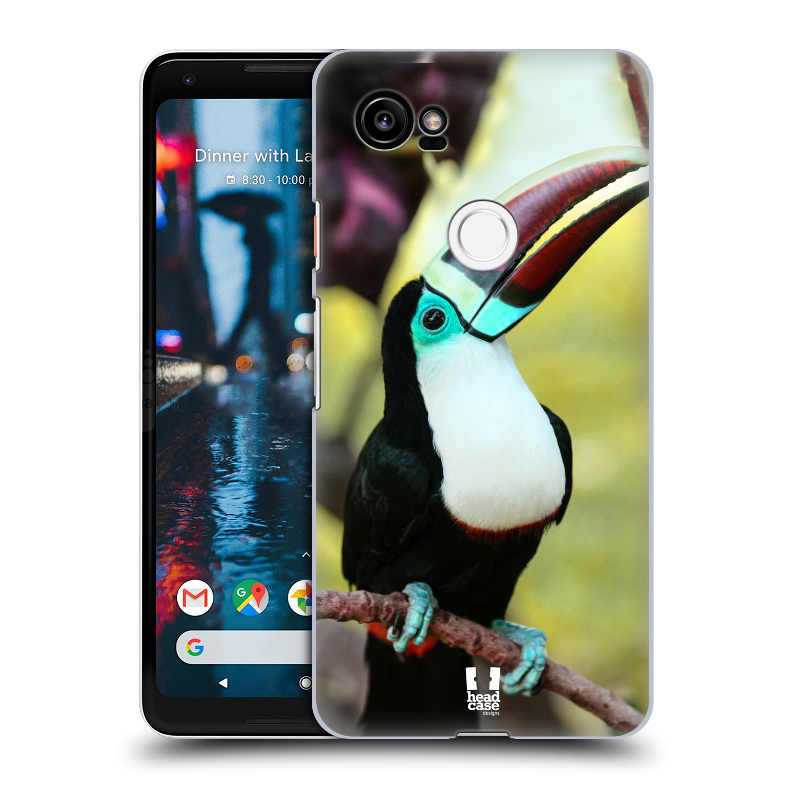 HEAD CASE plastový obal na mobil Google Pixel 2 XL vzor slavná zvířata foto tukan