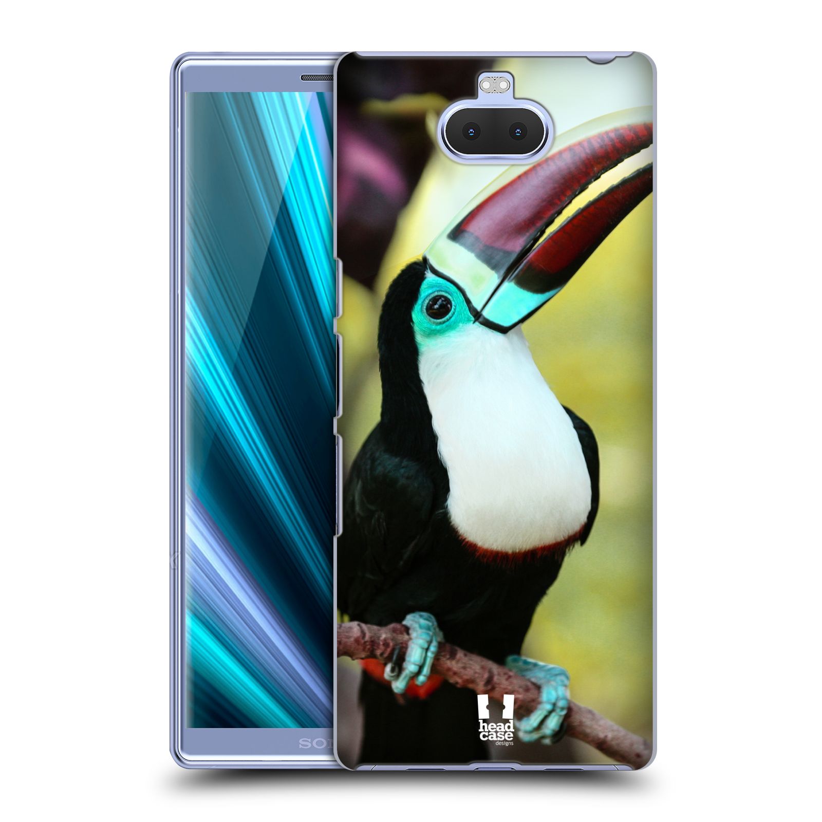Pouzdro na mobil Sony Xperia 10 - Head Case - vzor slavná zvířata foto tukan