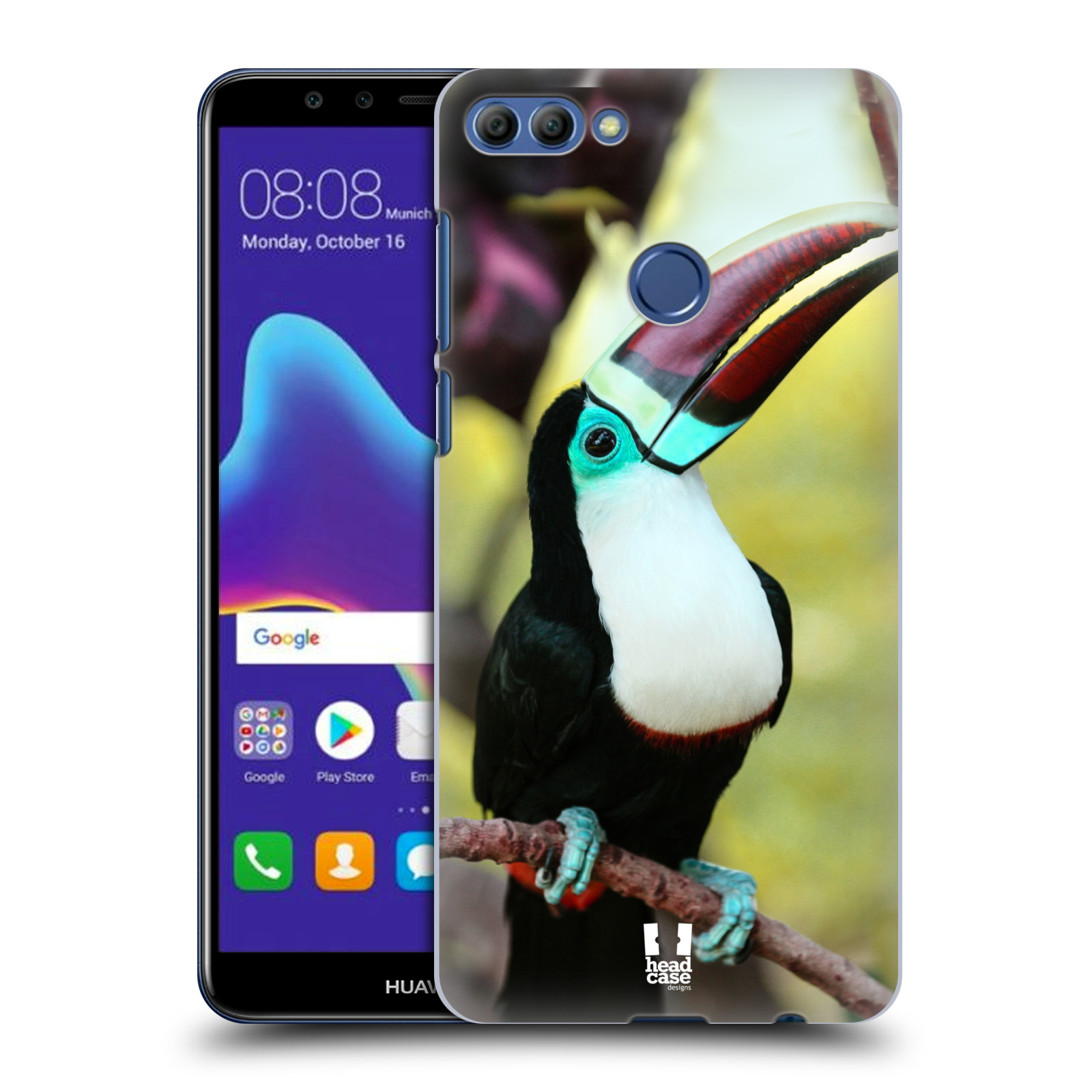 HEAD CASE plastový obal na mobil Huawei Y9 2018 vzor slavná zvířata foto tukan