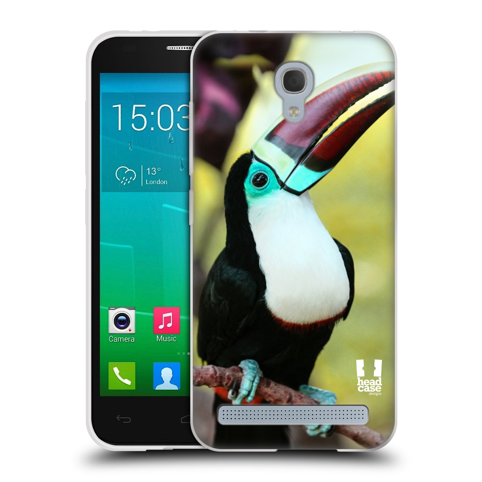 HEAD CASE silikonový obal na mobil Alcatel Idol 2 MINI S 6036Y vzor slavná zvířata foto tukan