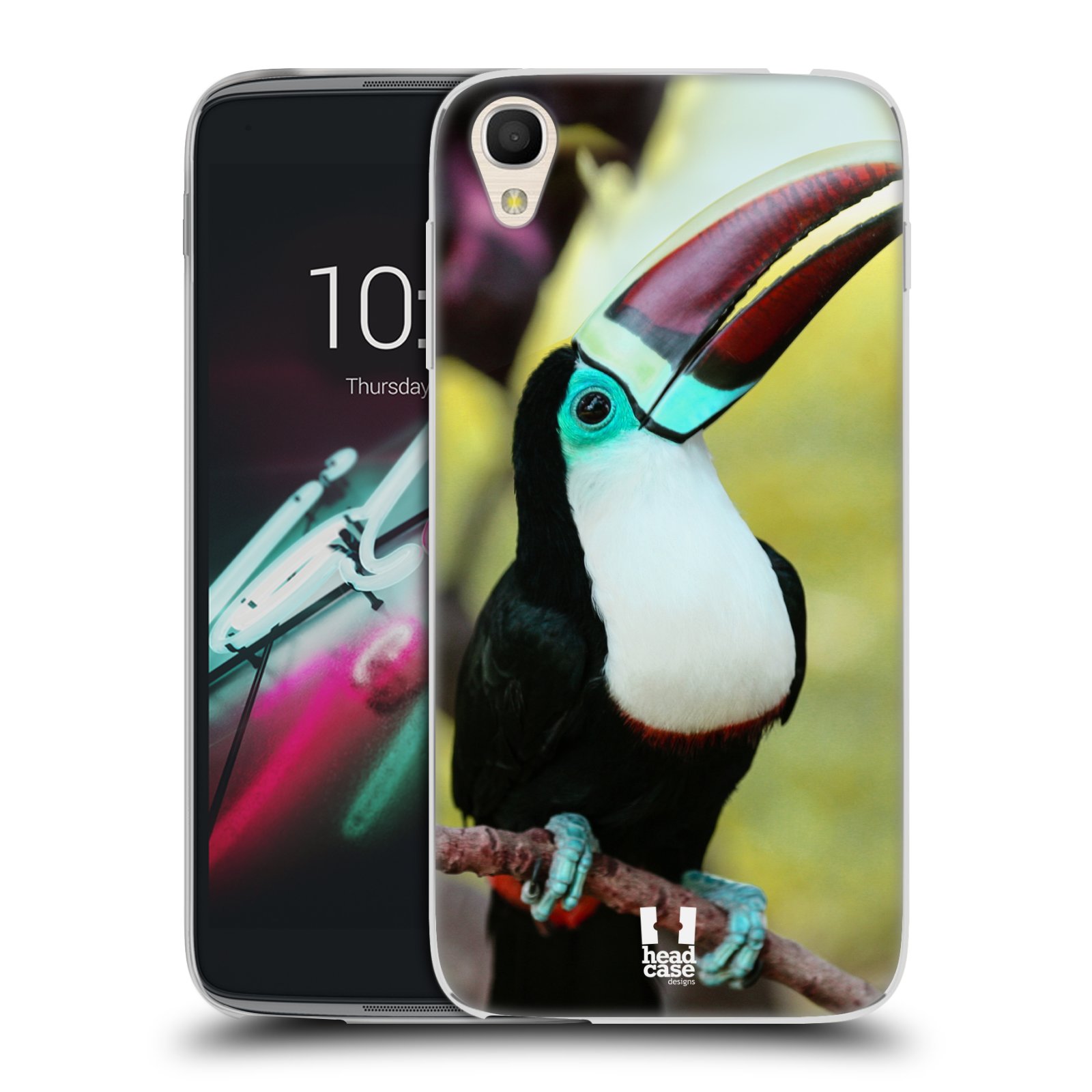 HEAD CASE silikonový obal na mobil Alcatel Idol 3 OT-6039Y (4.7) vzor slavná zvířata foto tukan