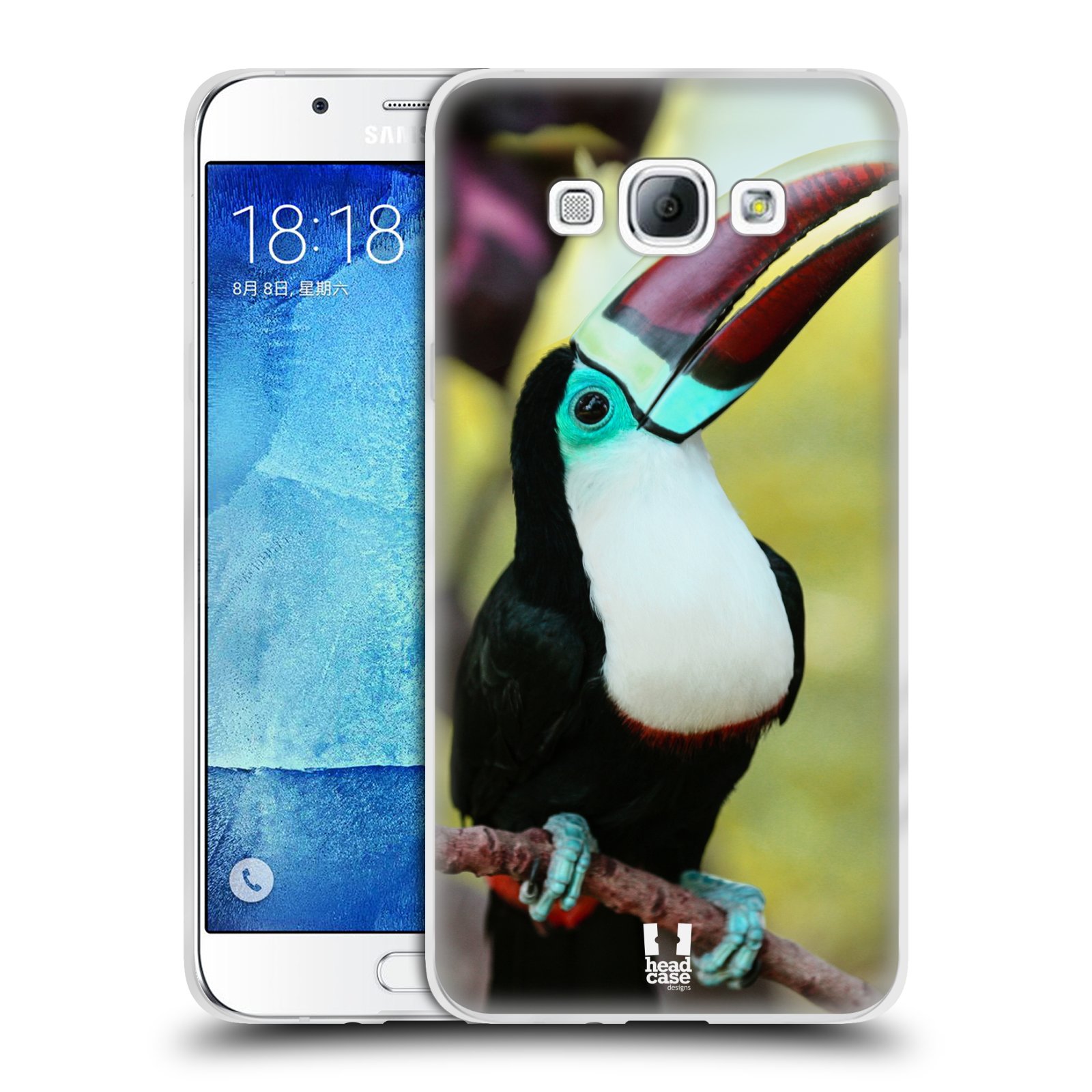 HEAD CASE silikonový obal na mobil Samsung Galaxy A8 vzor slavná zvířata foto tukan