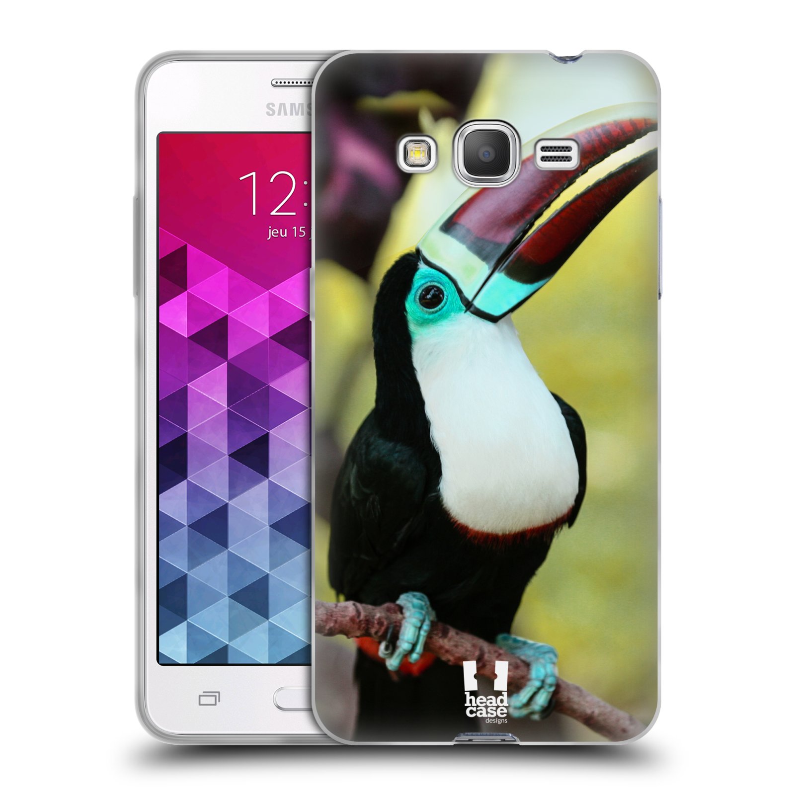 HEAD CASE silikonový obal na mobil Samsung Galaxy GRAND PRIME vzor slavná zvířata foto tukan