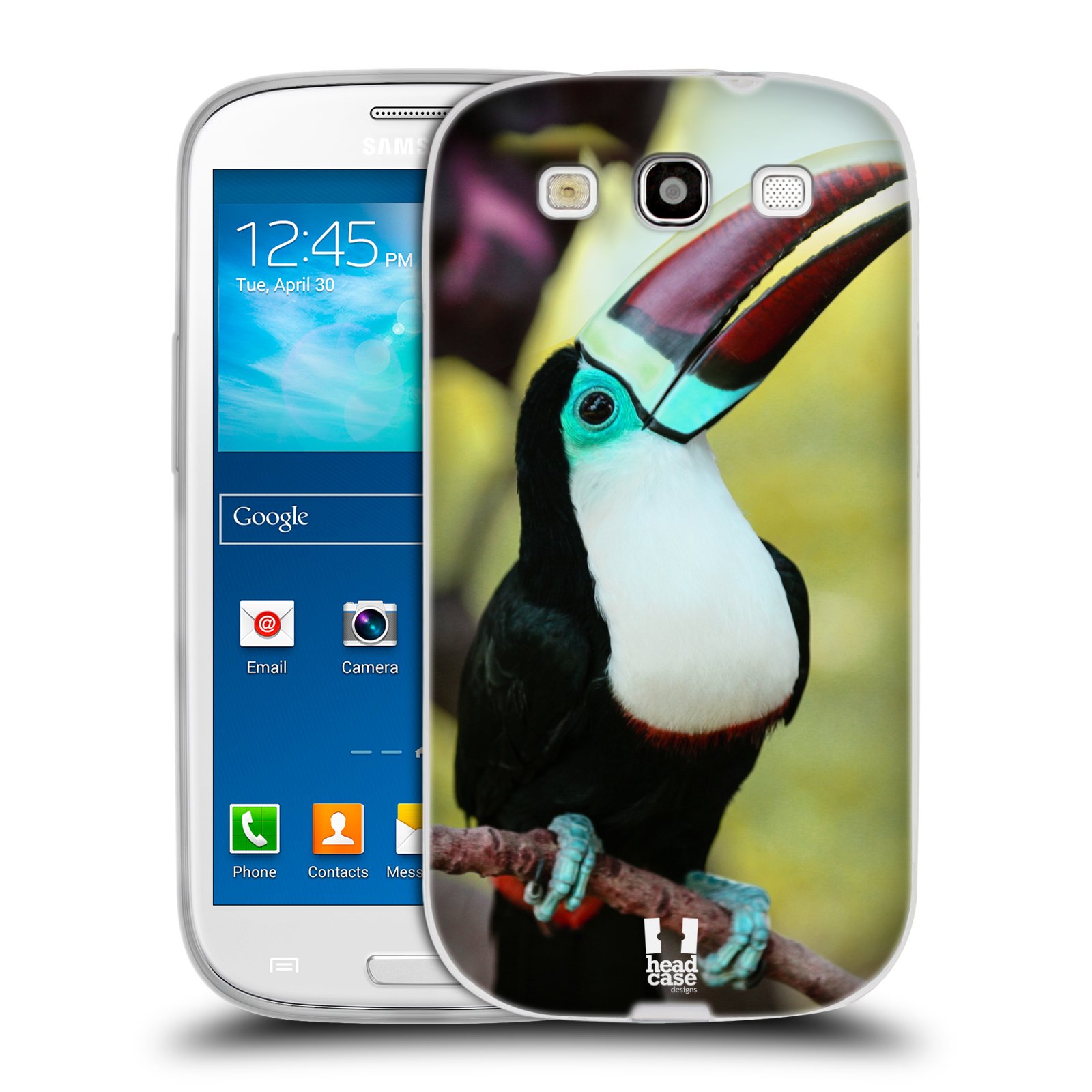 HEAD CASE silikonový obal na mobil Samsung Galaxy S3 i9300 vzor slavná zvířata foto tukan